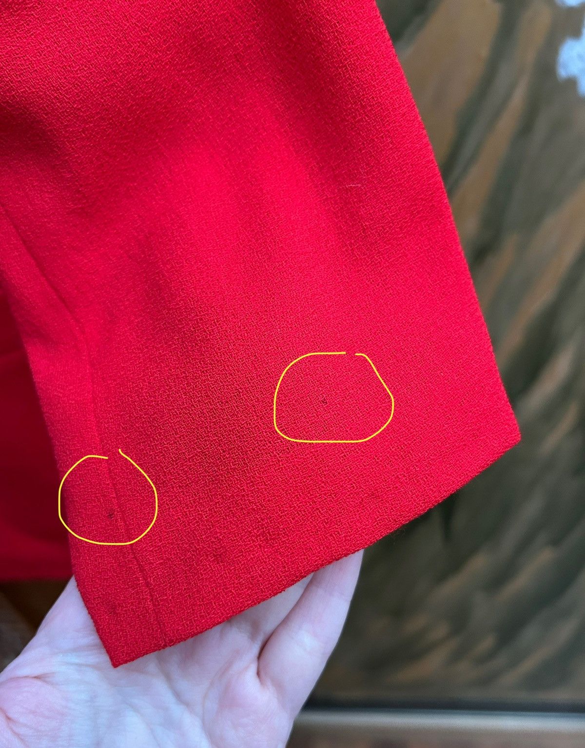 Yves Saint Laurent 70s Yves Saint Laurent Rive Gauche Red Blazer Gold Buttons Size S / US 4 / IT 40 - 14 Thumbnail