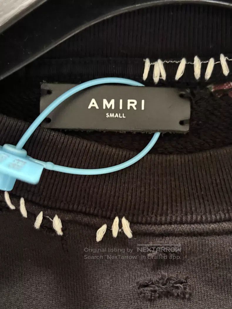 Amiri Amiri Heartbroken destroyed bear hoodie, black with hole d Size S / US 4 / IT 40 - 4 Thumbnail
