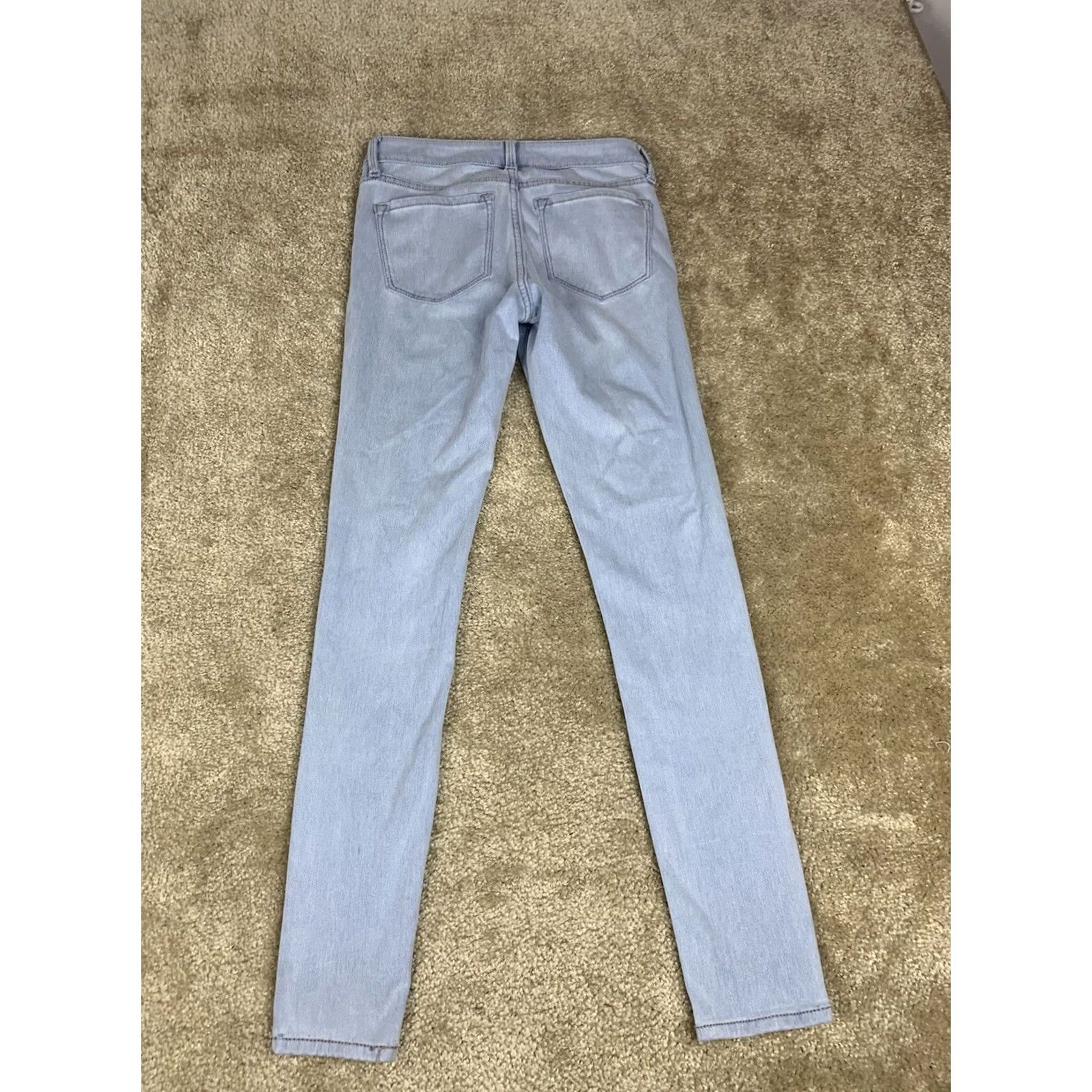 Old Navy Old Navy Womens Jeans Light Wash Size 2 Rockstar Super Skinny Blue Denim 24/7 Size 26" / US 2 / IT 38 - 5 Thumbnail