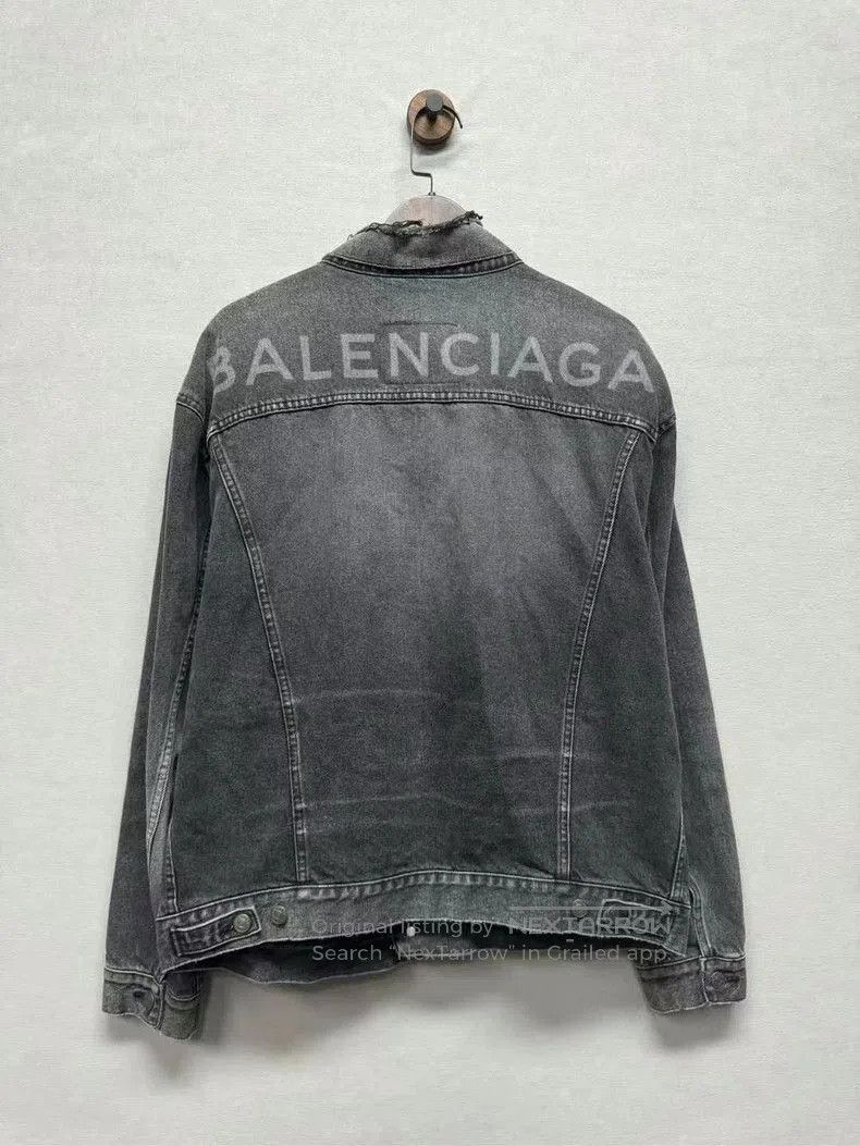 Balenciaga Balenciaga Back Logo Denim Jacket. Size US S / EU 44-46 / 1 - 2 Thumbnail