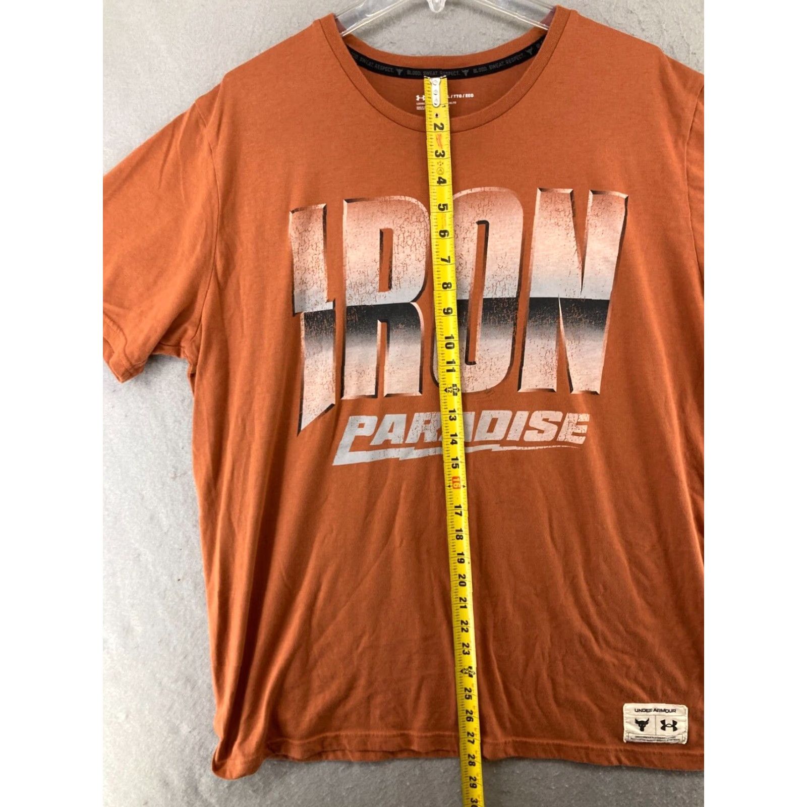 Under Armour Under Armour Project Rock Shirt Mens XXL Orange Gym Activewear Rock Size US XXL / EU 58 / 5 - 3 Thumbnail