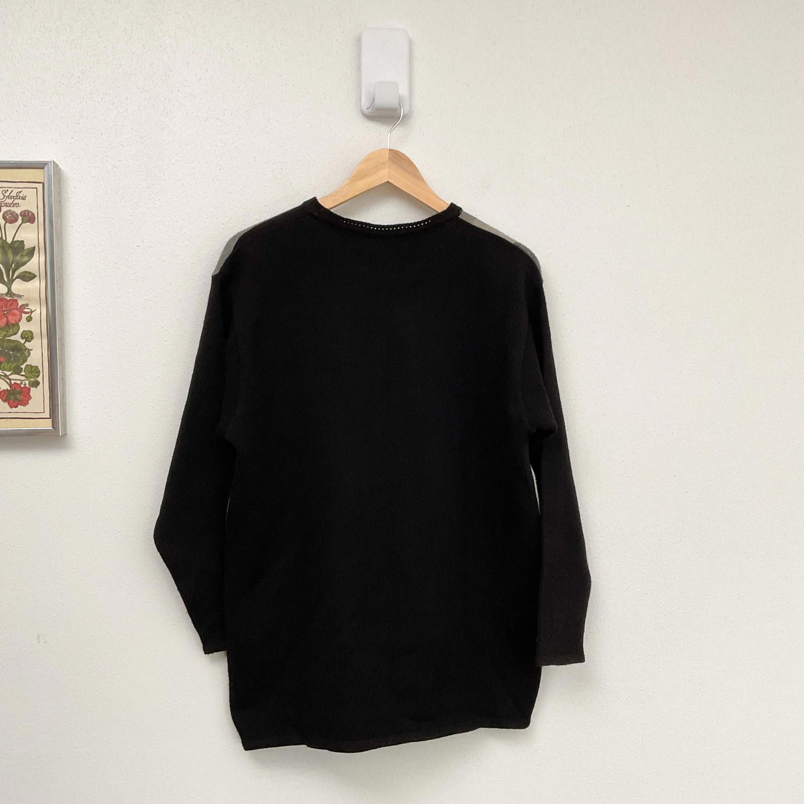Vintage vintage 80's deetex abstract black gray sweater large Size L / US 10 / IT 46 - 3 Thumbnail