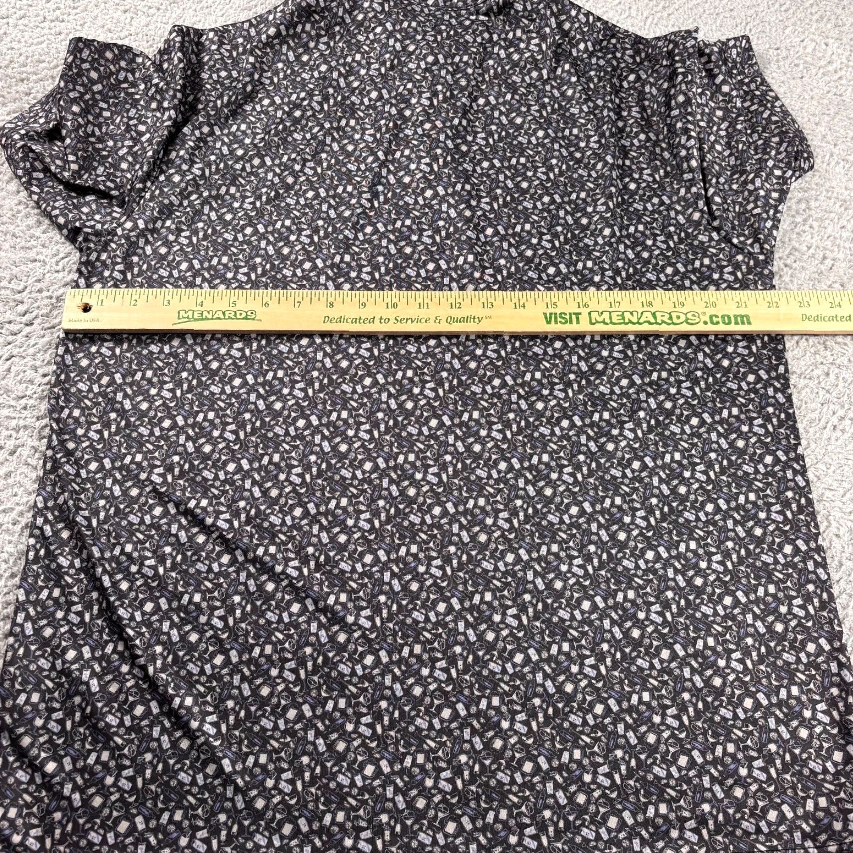 Vintage Three Sixty Six Polo Shirt Mens L Black Graphic Print Alll Over Drink Party Golf Stretch Crew Neck Short Sleeve Polo Shirt Size US L / EU 52-54 / 3 - 6 Thumbnail