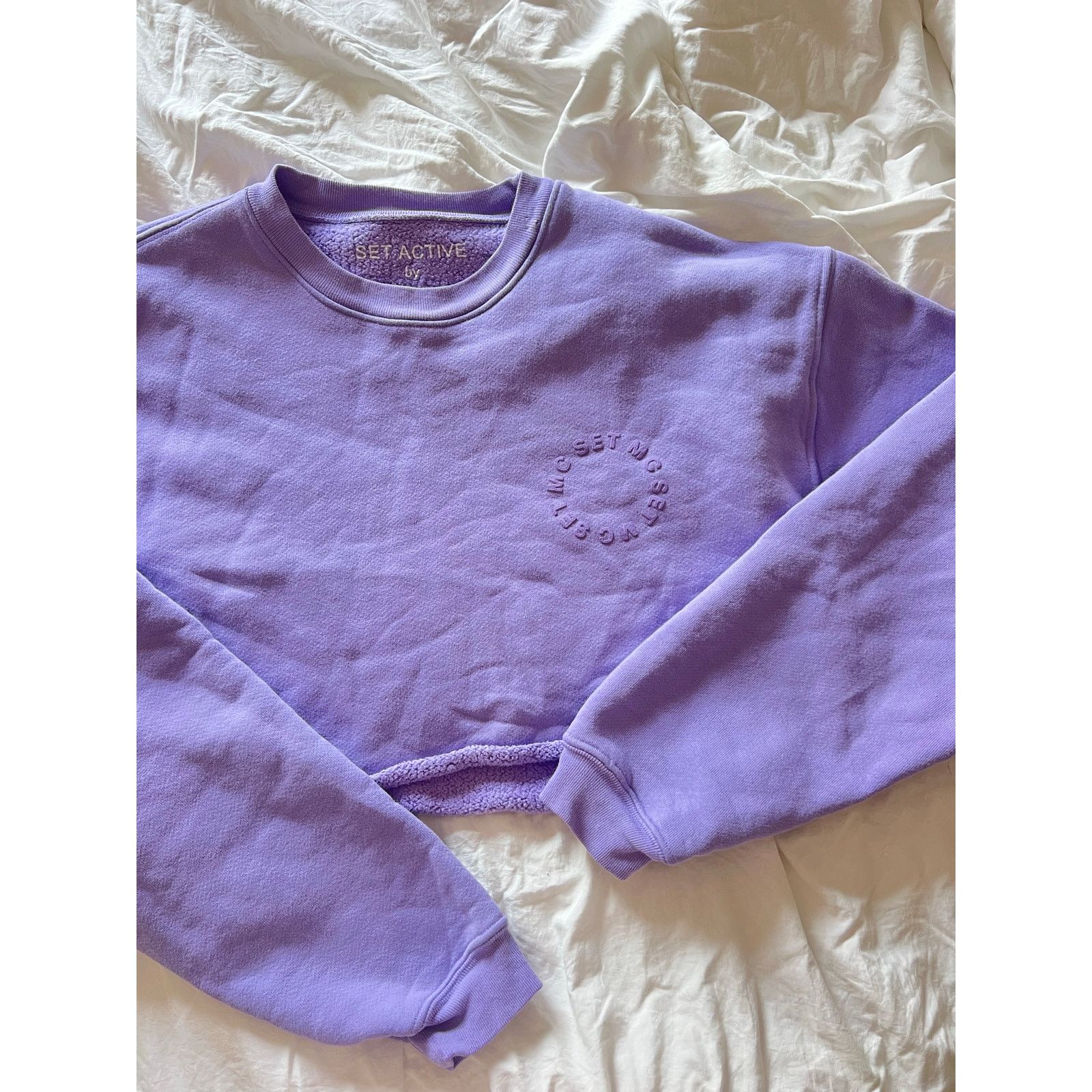 (+)PEOPLE Set Active Cropped Crewneck Sweatshirt Size M / US 6-8 / IT 42-44 - 2 Thumbnail