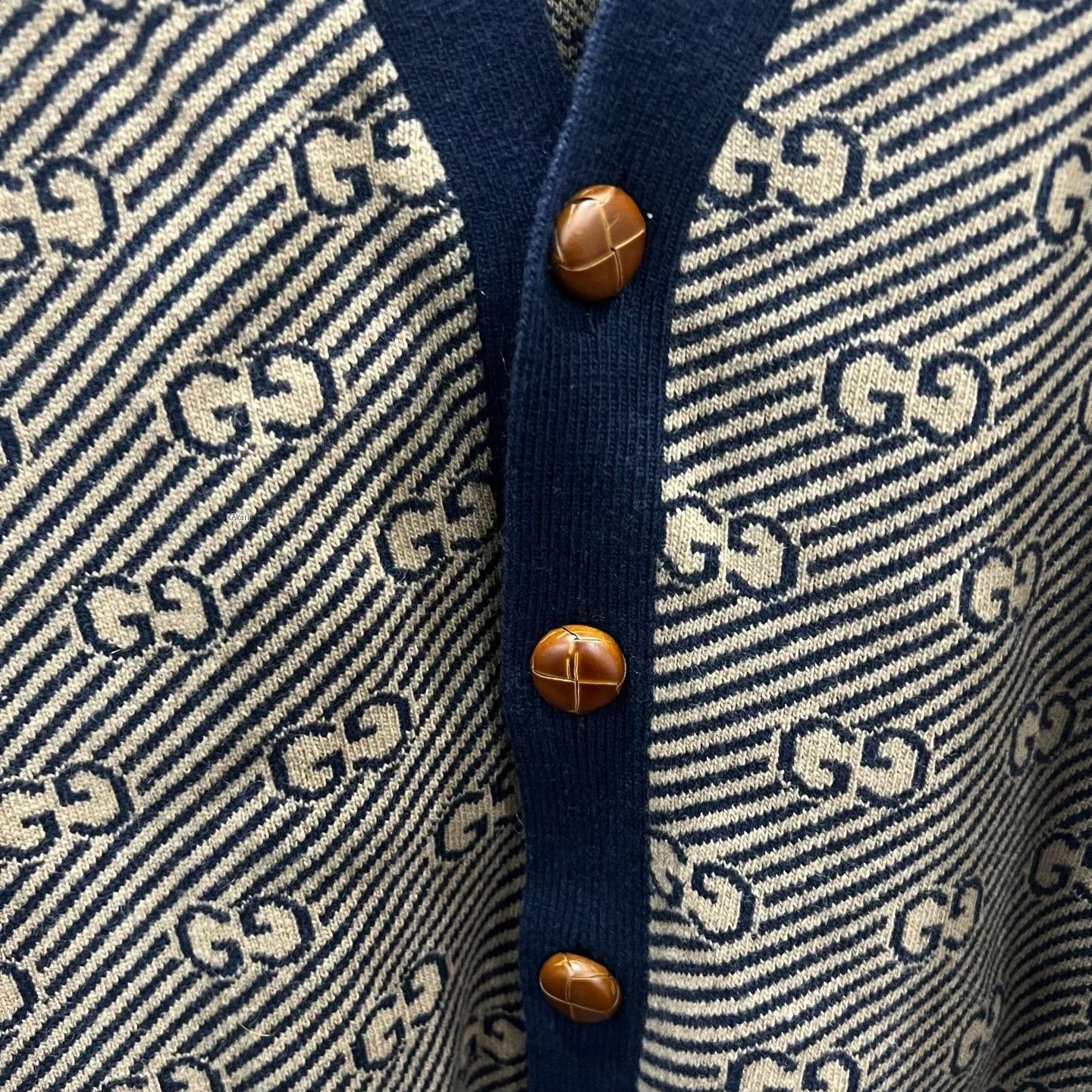 Gucci Gucci Ebony Button Full Print Wool Cardigan Size US XL / EU 56 / 4 - 6 Thumbnail