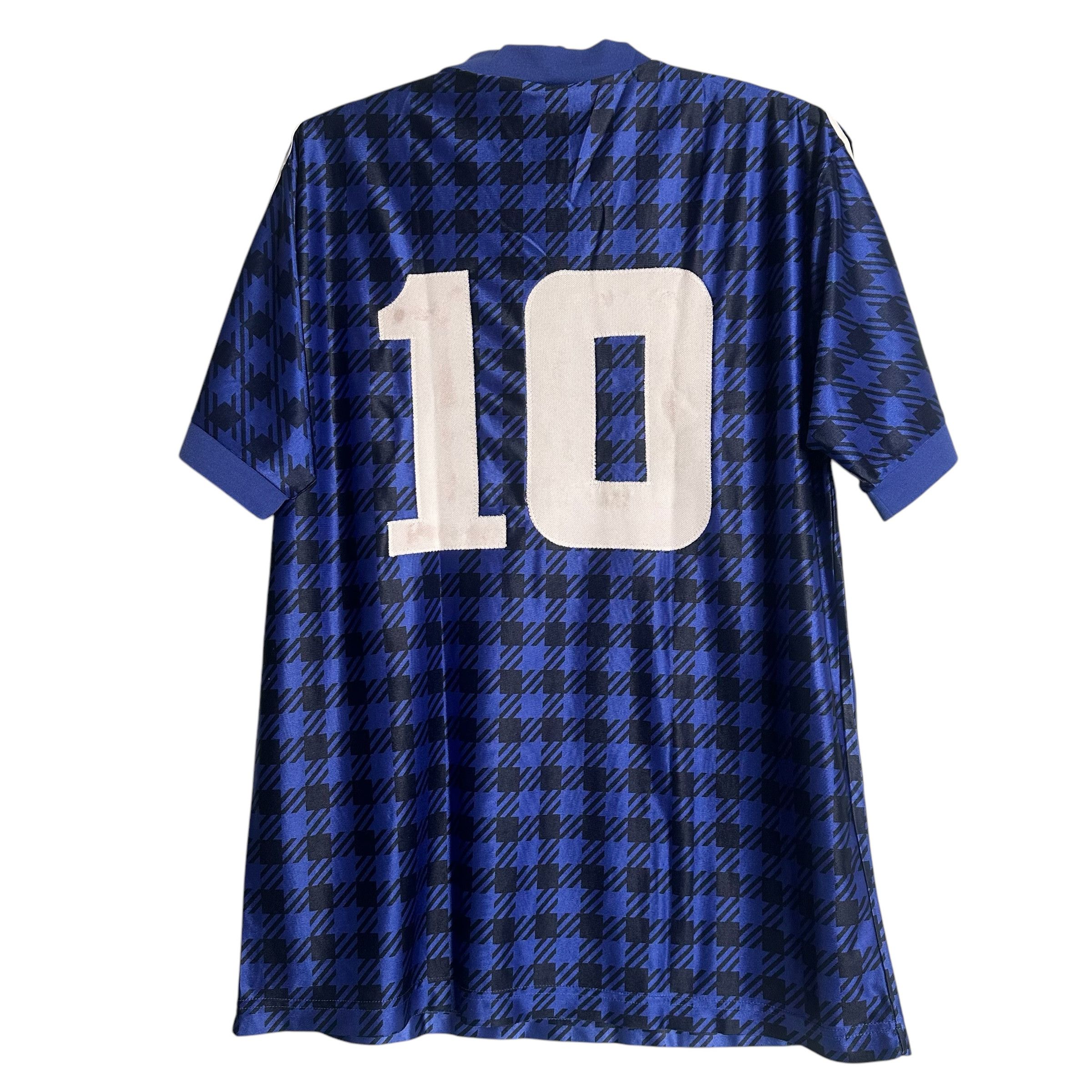 Adidas 🔥RARE🔥Vintage Adidas Football Jersey Plaid Patern T-shirt Size US L / EU 52-54 / 3 - 3 Thumbnail