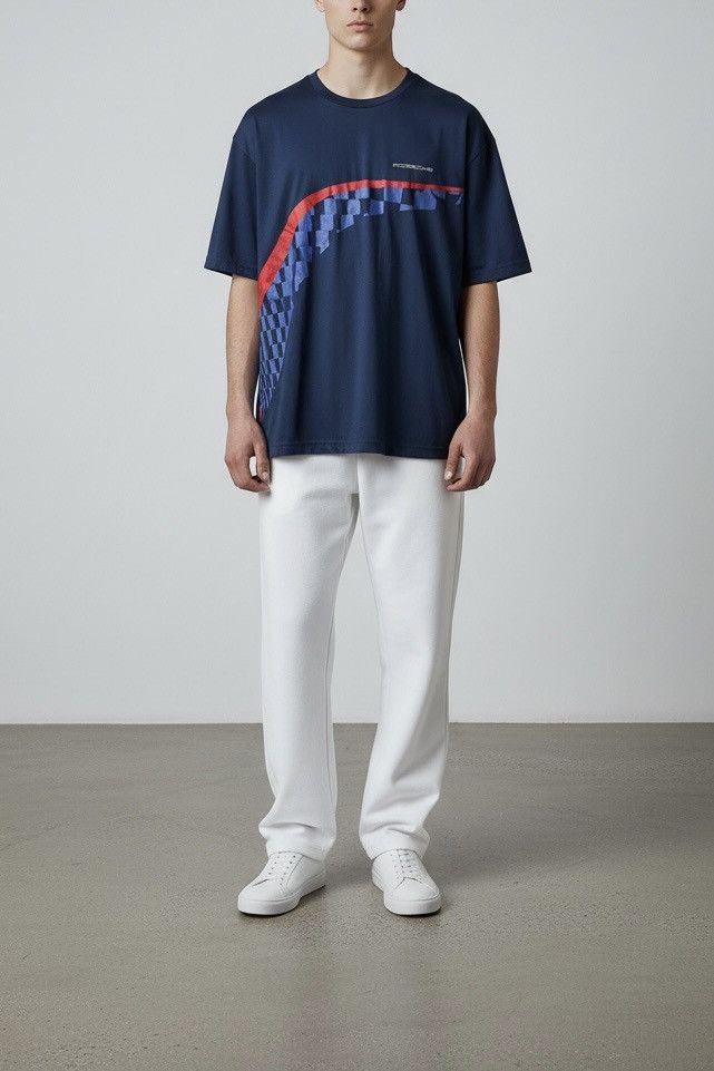 Porsche Design Porsche blue and red checkered racing tee Size US XXL / EU 58 / 5 - 1 Thumbnail