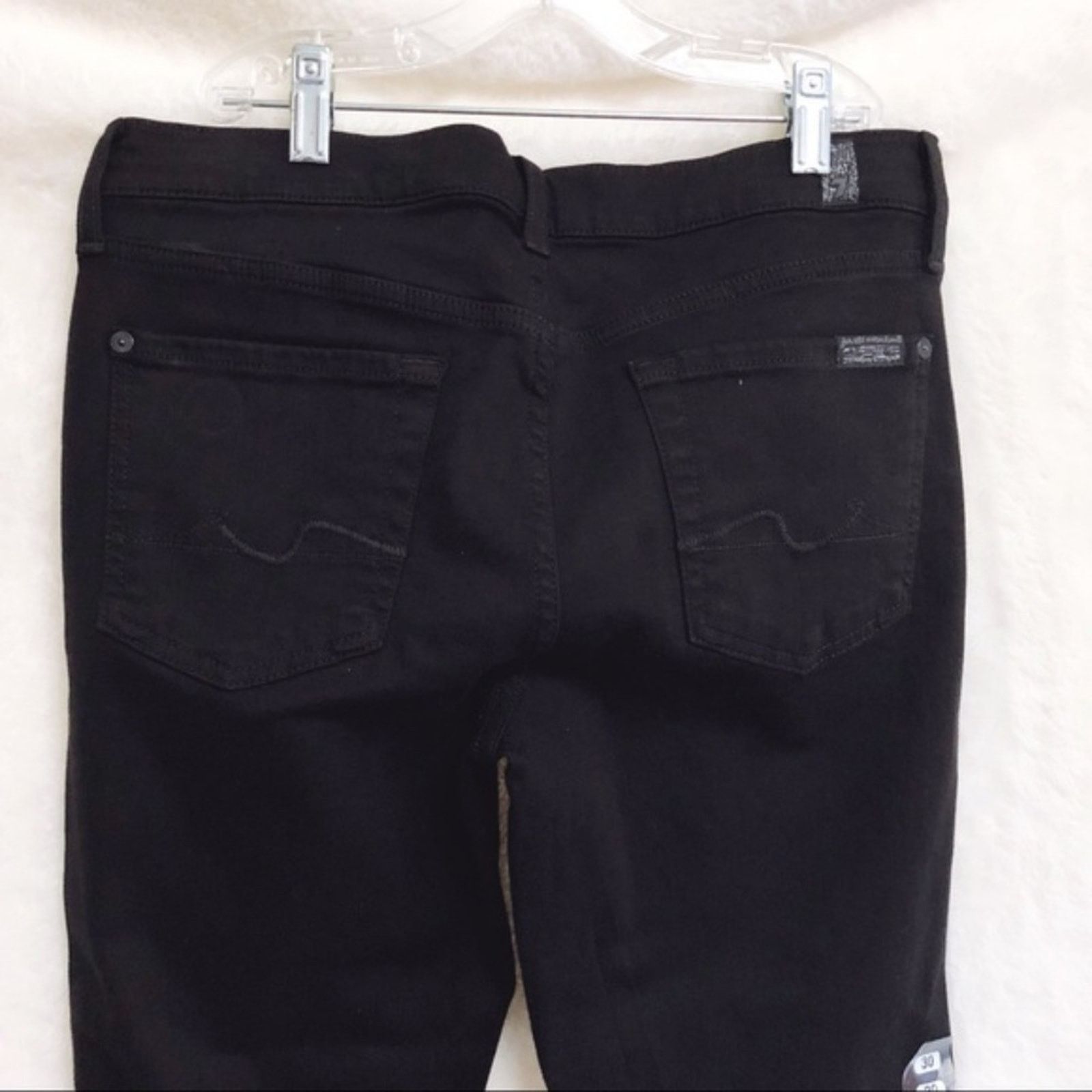 7 For All Mankind 7 For All Mankind Black Distressed Gwen Skinny Ankle Jeans Size 30" / US 8 / IT 44 - 6 Thumbnail