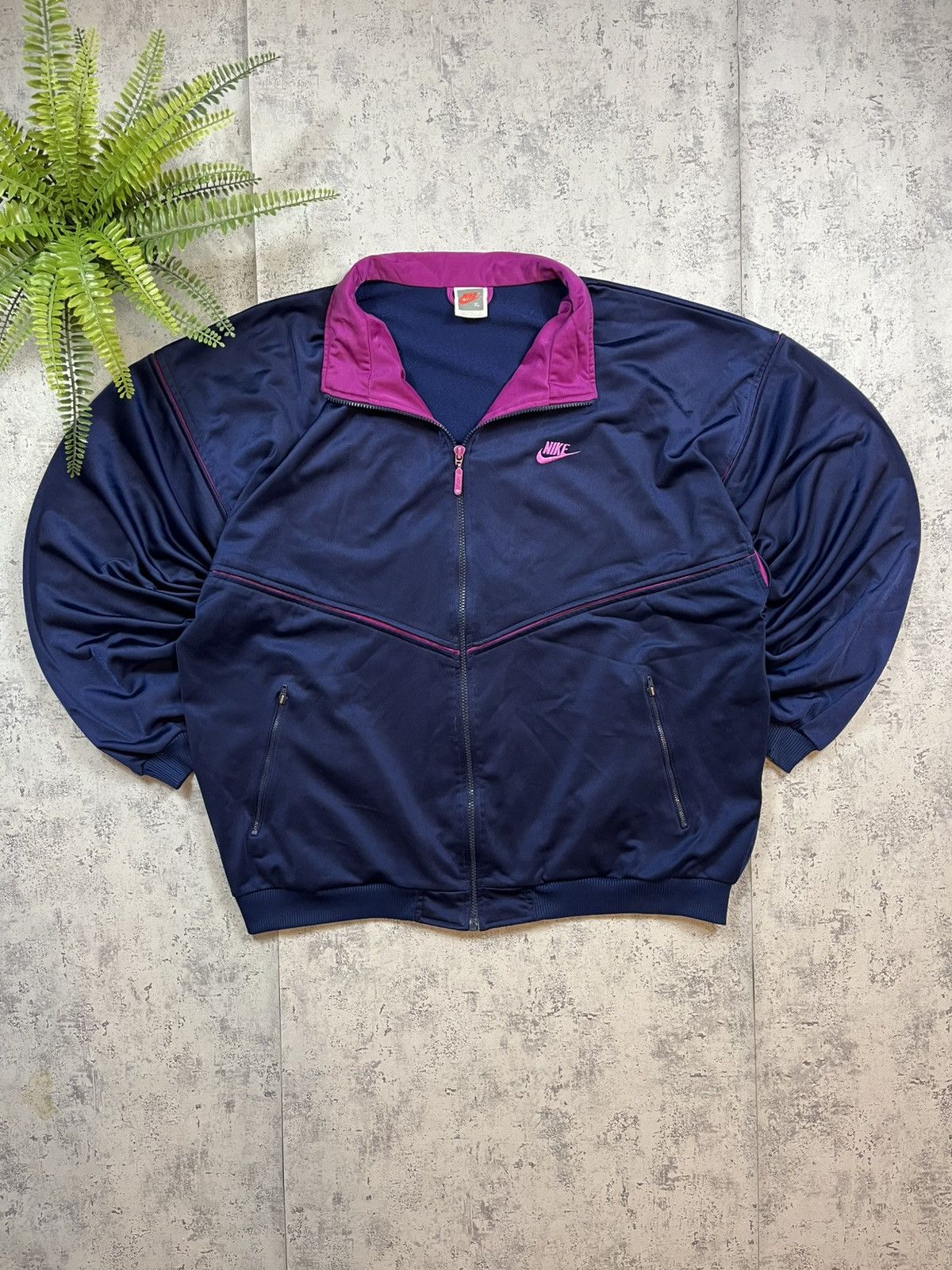 Nike × Vintage 80’s NIKE RETRO BOXY SWOOSH LOGO TRACK JACKET Y2K VINTAGE Size US XL / EU 56 / 4 - 1 Thumbnail