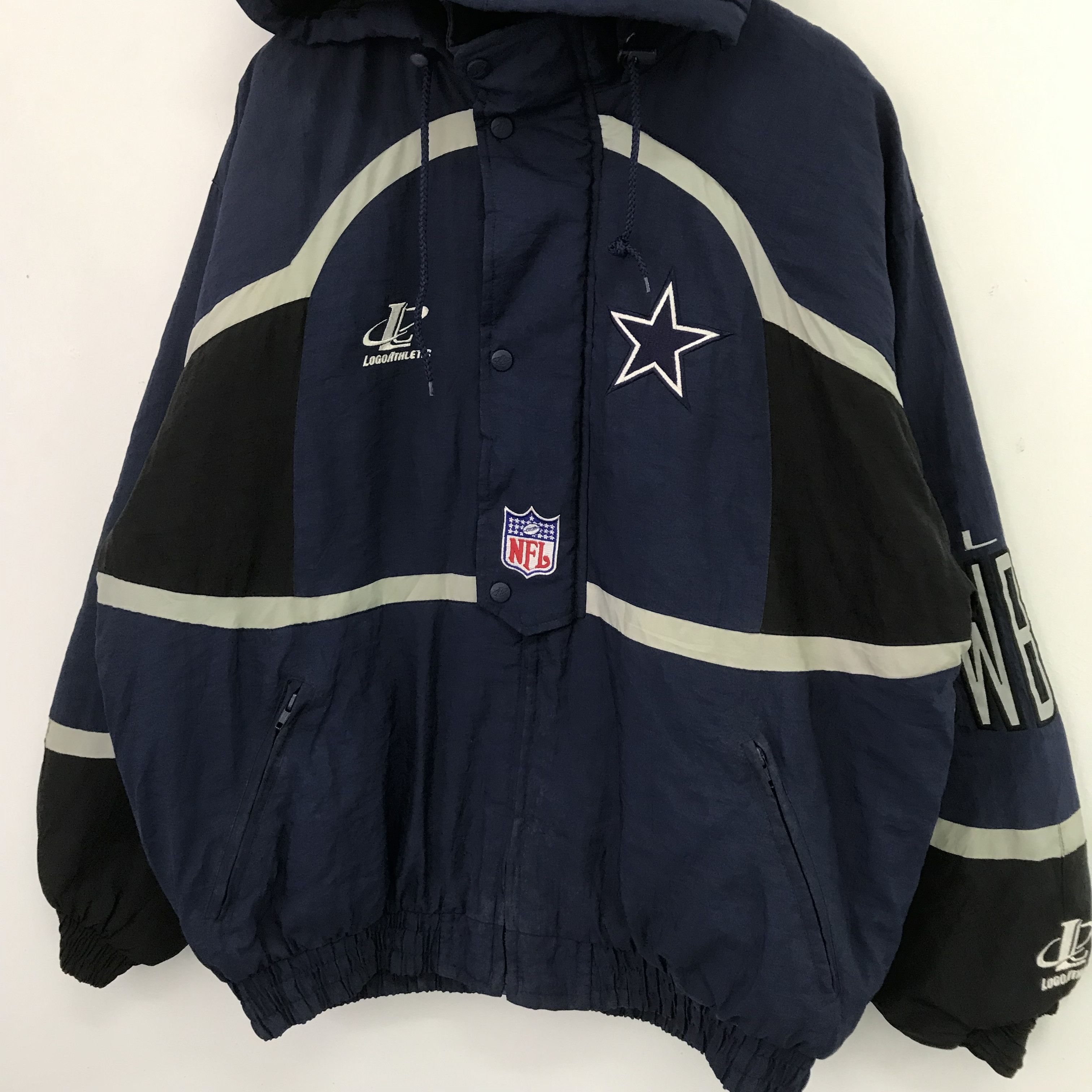 NFL Vintage 90s Dallas Cowboys NFL Bomber Jacket Football Size US L / EU 52-54 / 3 - 3 Thumbnail