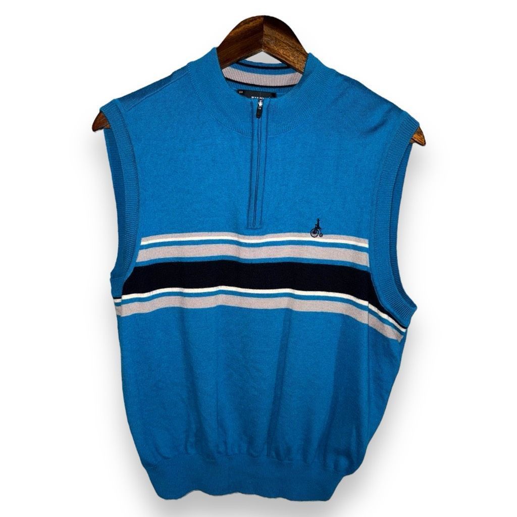 BEANPOLE Blue Bean Pole Golf Wool Quarter Zip Sweater vest Size M Size US M / EU 48-50 / 2 - 1 Thumbnail