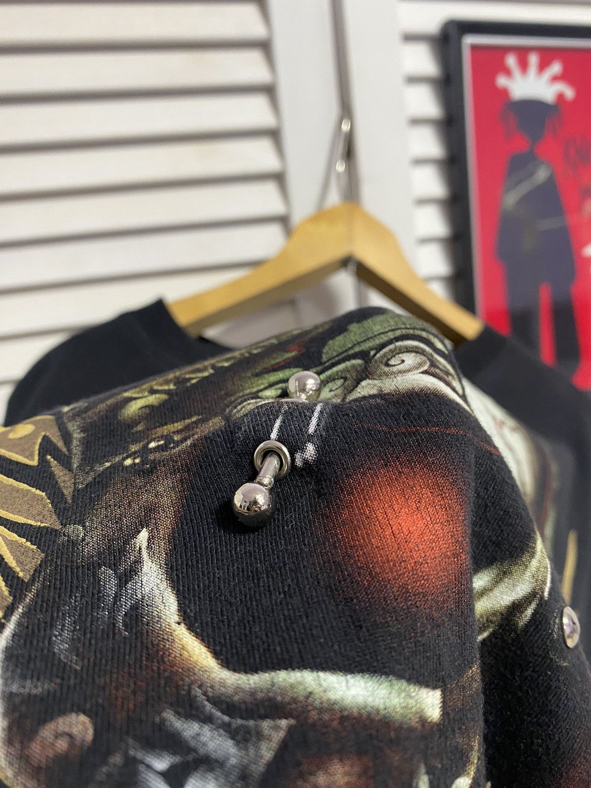 Band Tees T Shirt Tee Rock Skull Graphic Double Print Metal Items Size US L / EU 52-54 / 3 - 4 Thumbnail