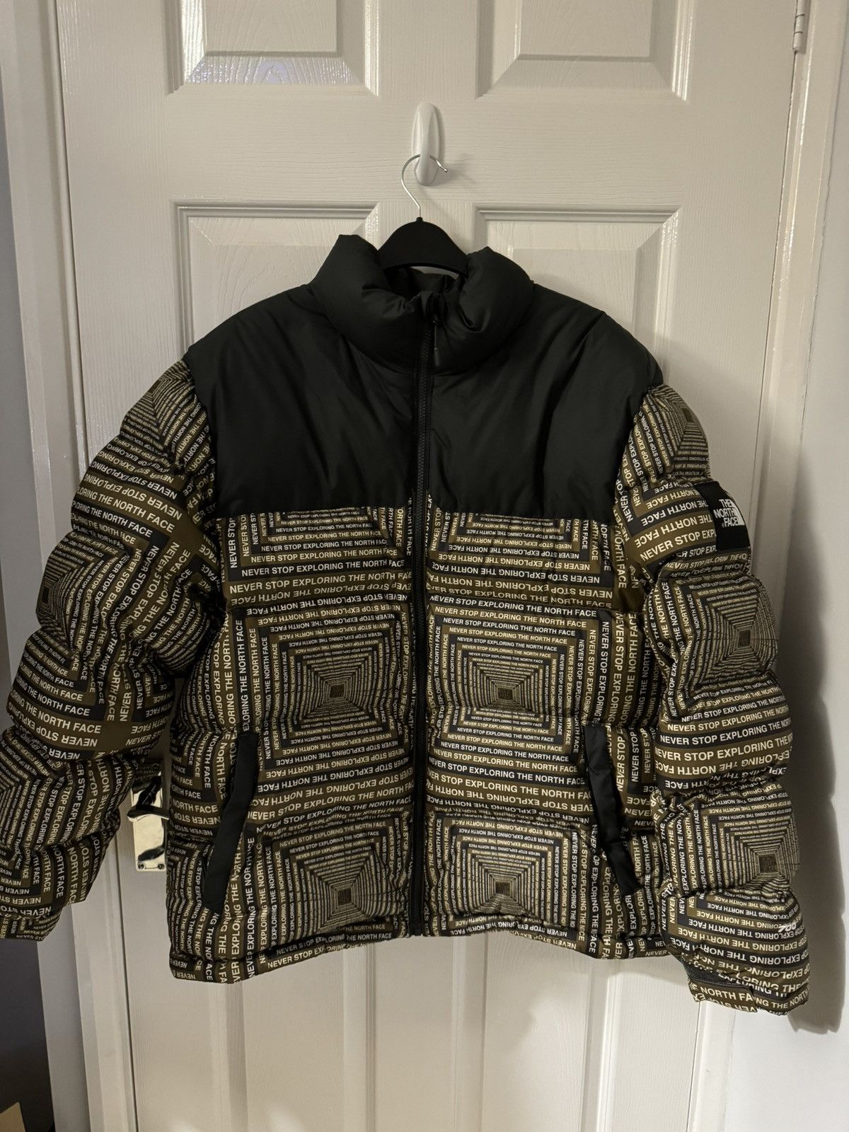 Nuptse jacket shop in lcd print