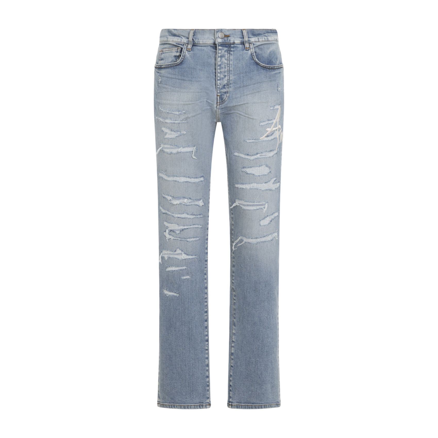 Amiri Amiri Repaired Slim Jeans Size US 32 / EU 48 - 1 Thumbnail