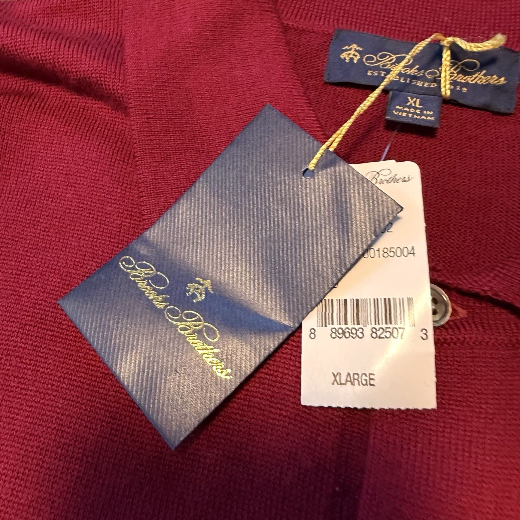 Brooks Brothers Brooks Brothers Shirt Mens XL Red Merino Wool Polo Long Sleeve Pullover NEW Regular Fit Size US XL / EU 56 / 4 - 2 Thumbnail