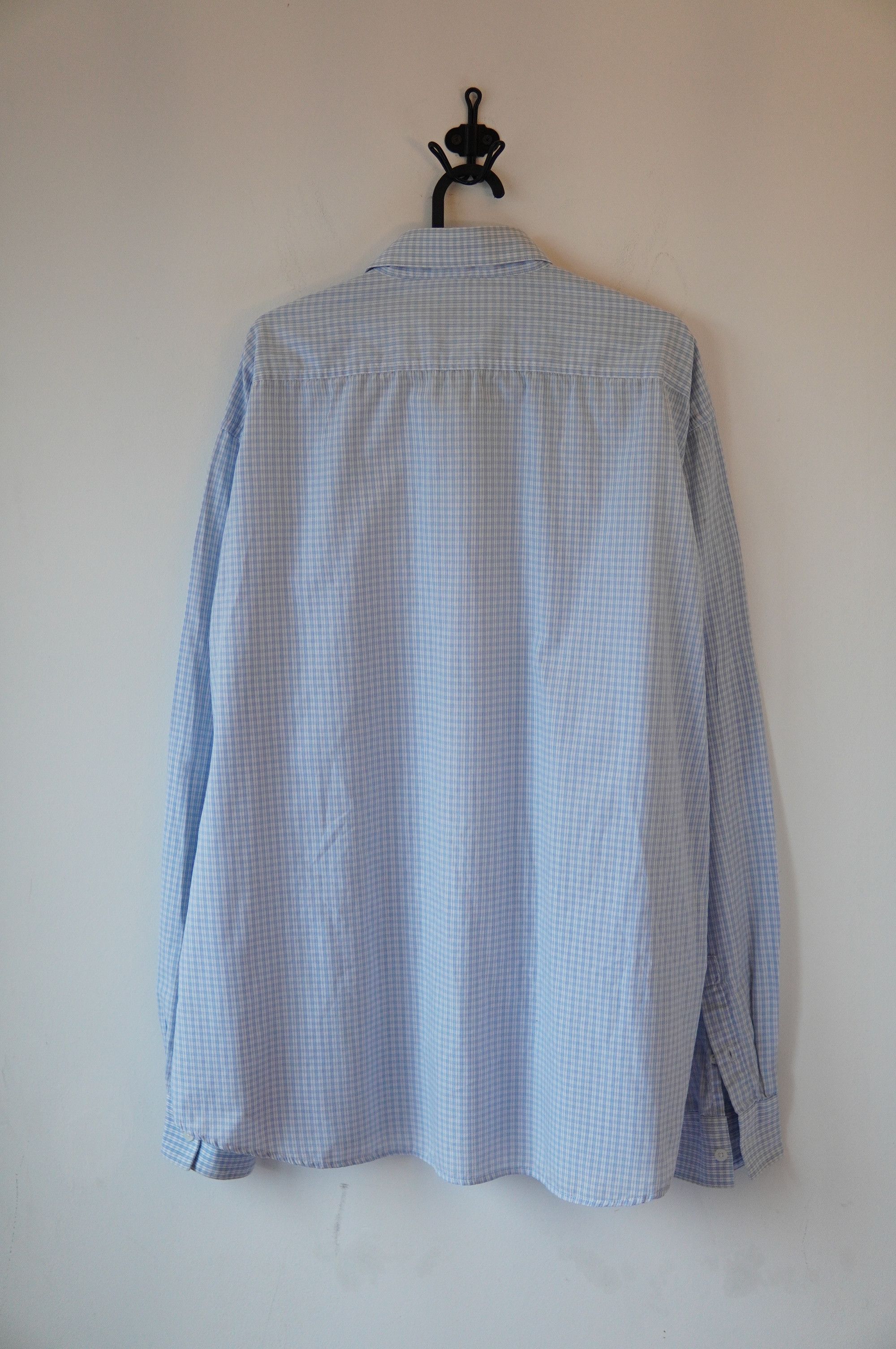 Saint Laurent Paris YSL Saint Lauren Checkered Oversized Blue Shirt Size US XXL / EU 58 / 5 - 2 Thumbnail