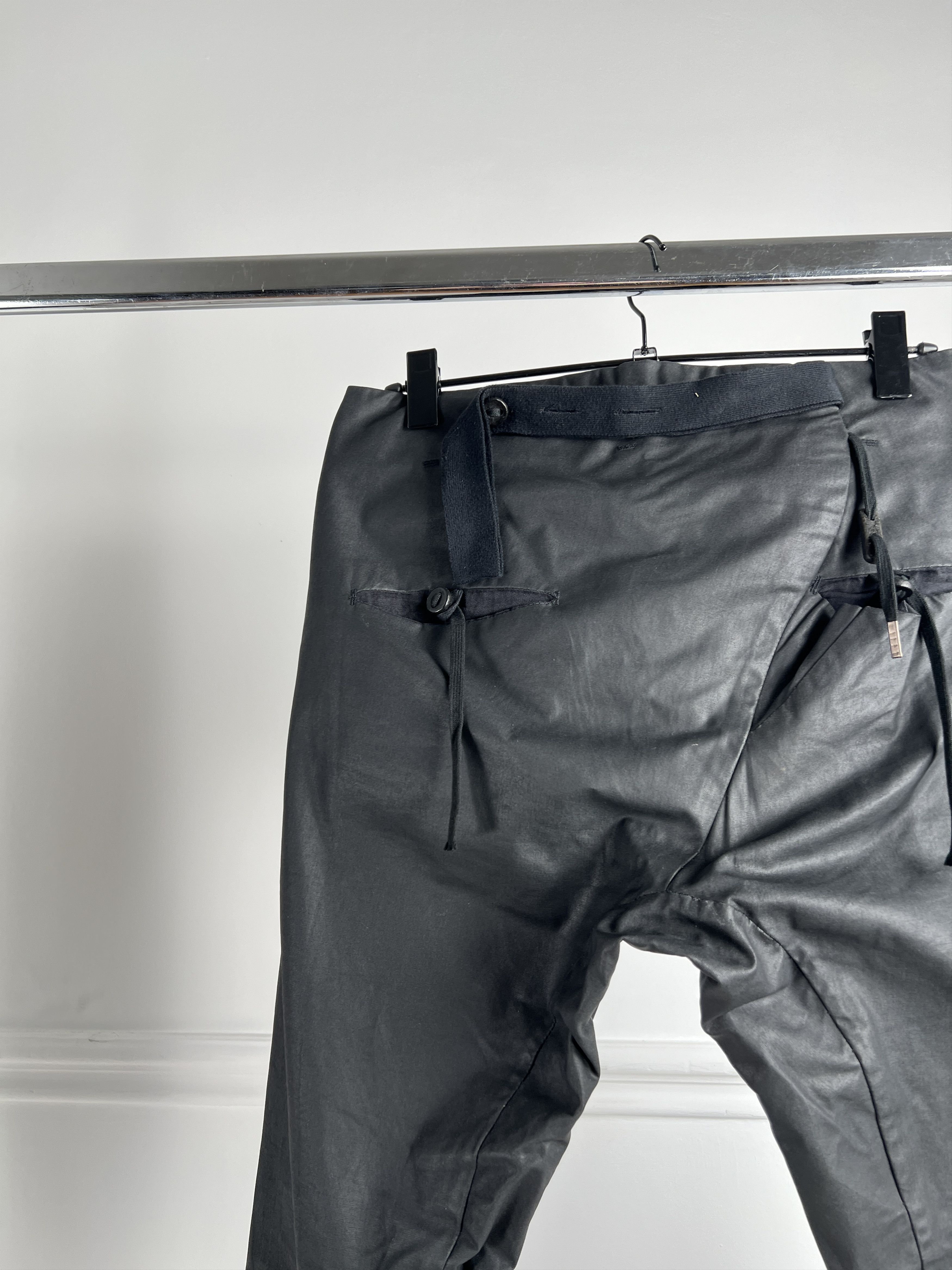 Waxed black Boris Bidjan Saberi pants