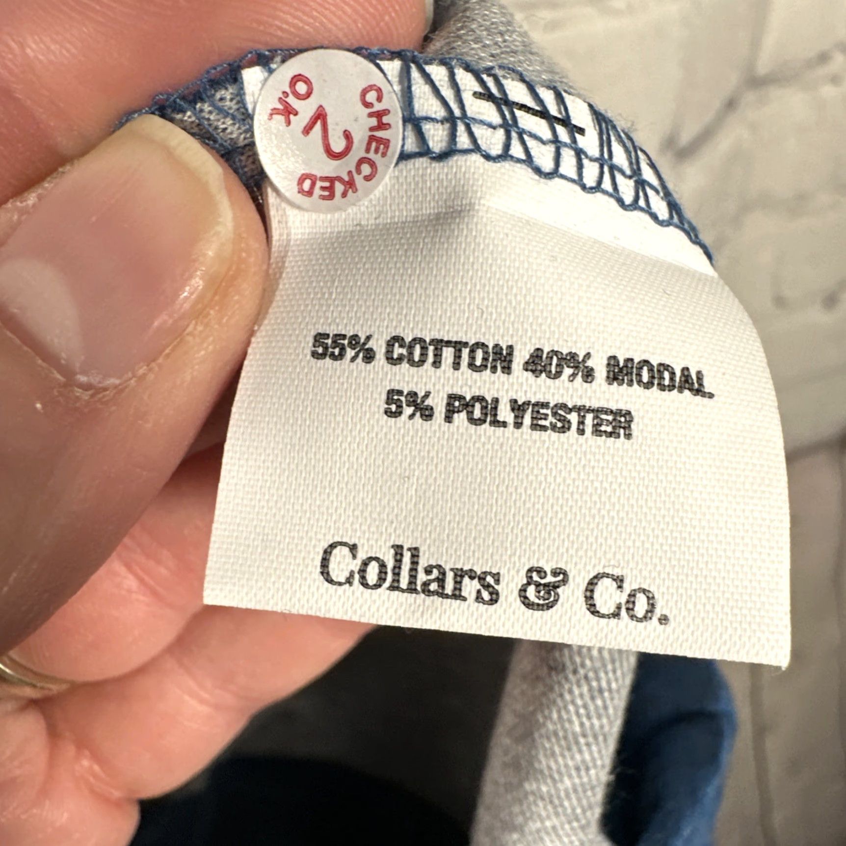 CO Collars & Co Sweater Quar ter 1/4 Zip Blue Long Sleeve Men Regular 2XL Knit Cotton Collared 1/4 Zip Golf Preppy Pullover Size US XXL / EU 58 / 5 - 4 Thumbnail