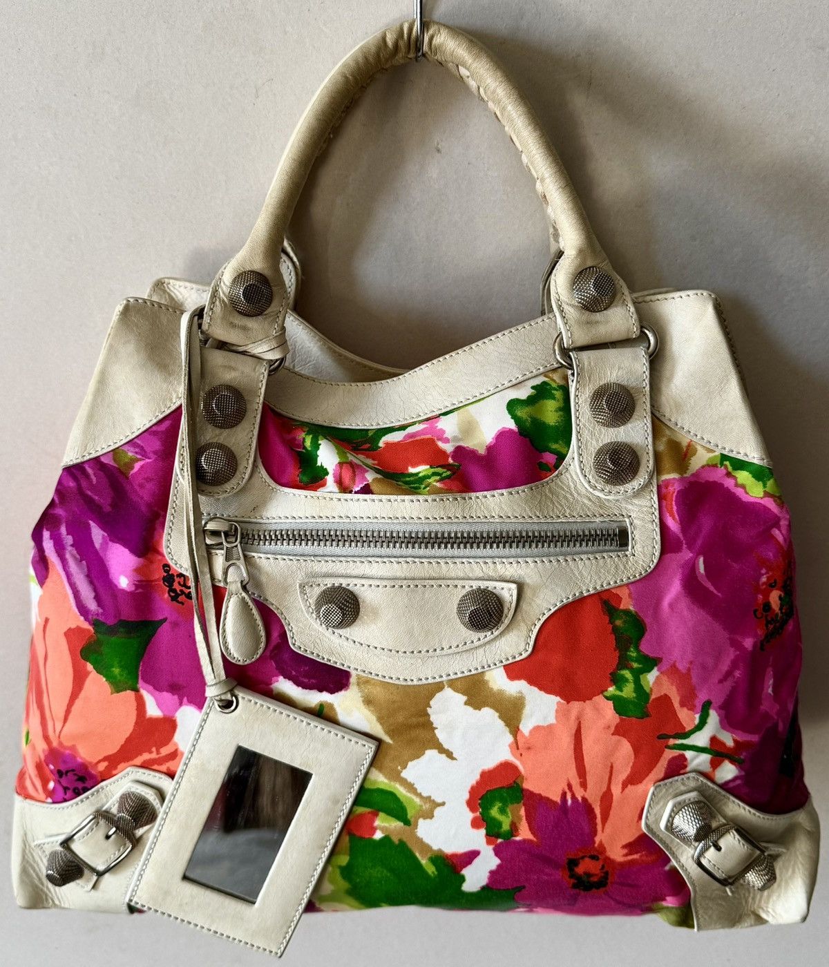 Balenciaga Balenciaga - 2000’s - Classic Motocross - Floral Satin Bag Size ONE SIZE - 1 Thumbnail