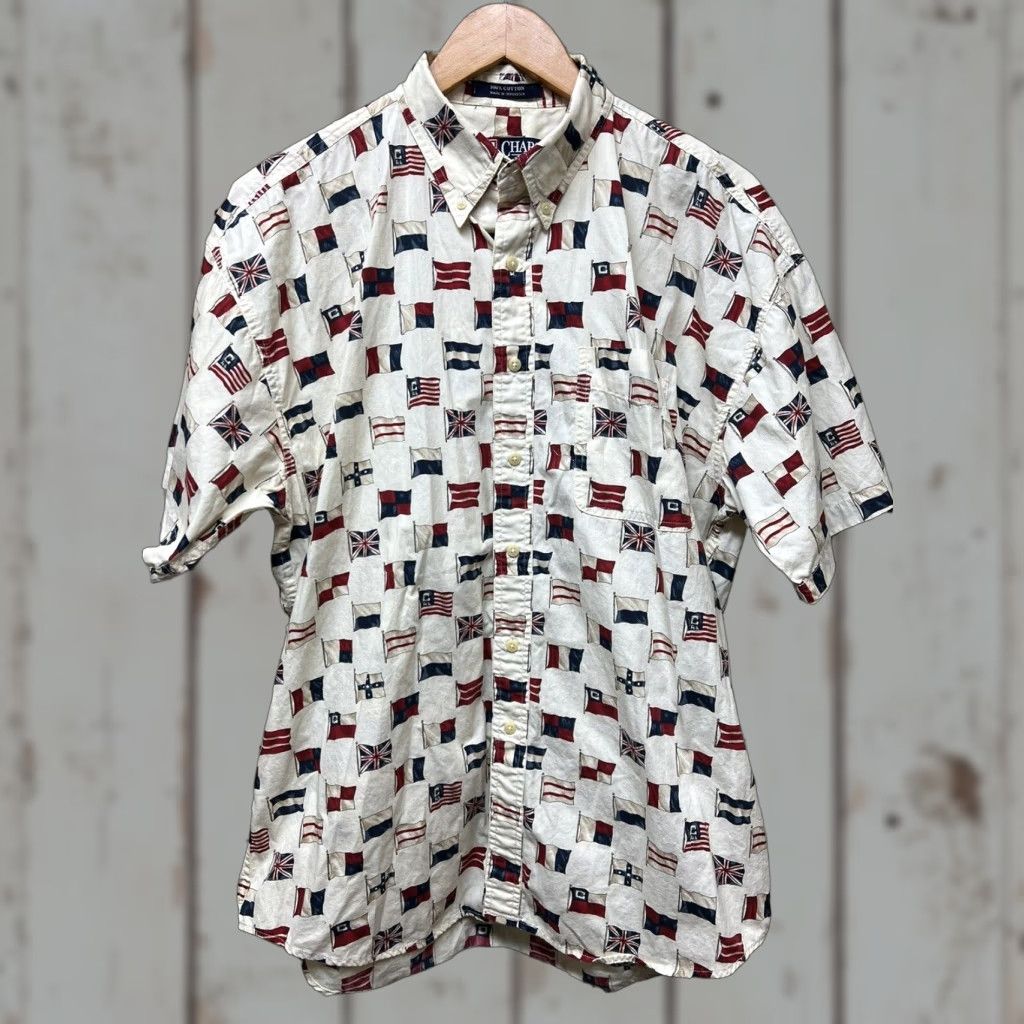 Chaps Ralph Lauren Chaps Shirt Short Sleeve - L Multicolor International Flags Design Button-Up Collared Men Shirt Size US L / EU 52-54 / 3 - 1 Thumbnail
