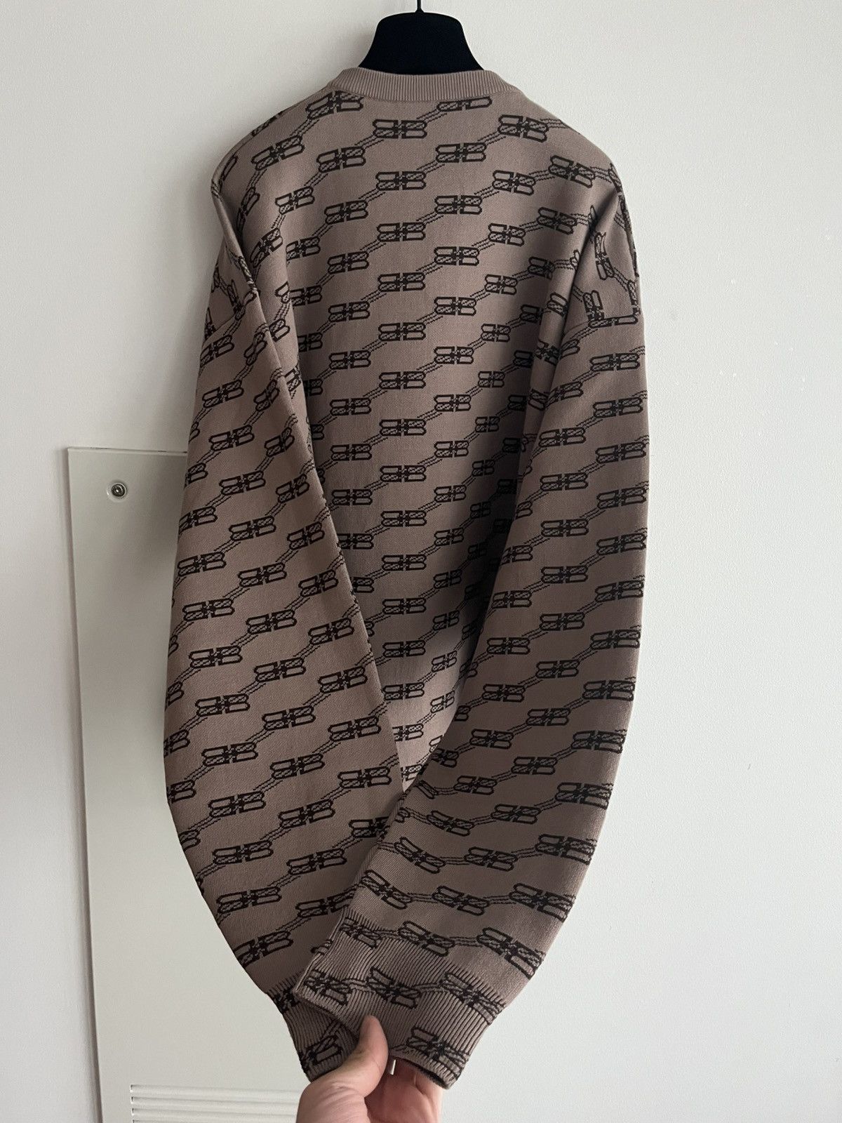 Balenciaga Runway Brand New Rare Balenciaga BB Monogram Sweater Size US L / EU 52-54 / 3 - 5 Thumbnail