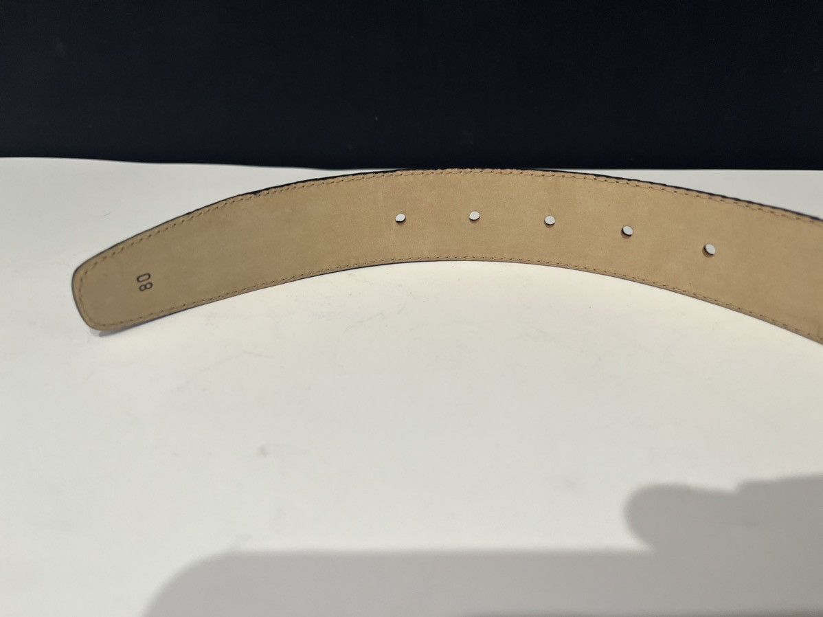 Vintage erreghé genuine crocodile leather belt Italian red DS 70’s Size 30 - 5 Thumbnail