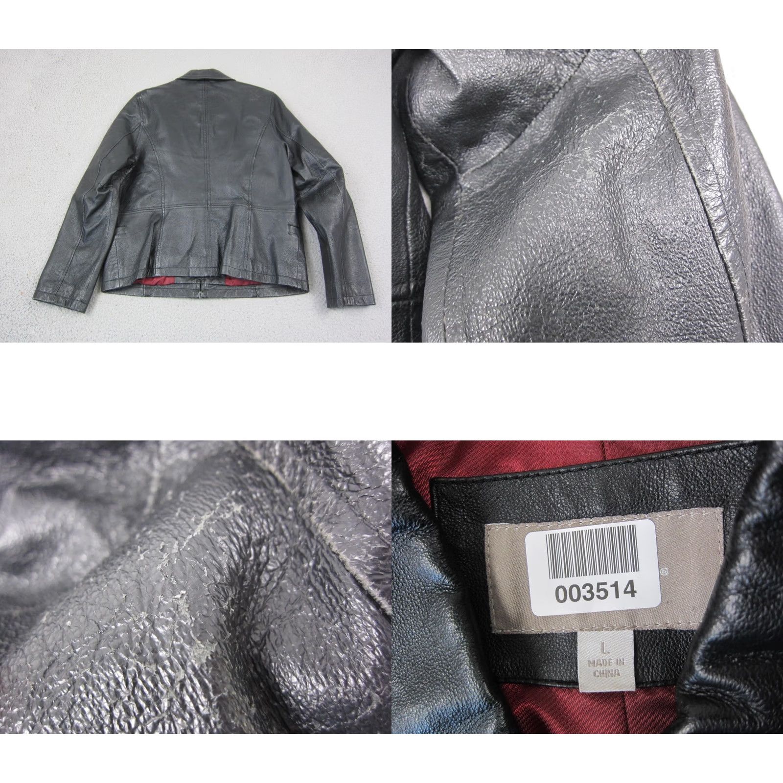 Croft & Barrow VINTAGE Croft & Barrow Leather Jacket Womens L Black Full Zip Motorcycle 90s Size L / US 10 / IT 46 - 9 Thumbnail