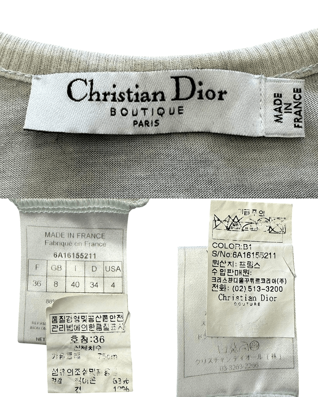 Dior Christian Dior by Galliano AW06 Lace Printed Cut Out T-shirt Size XS / US 0-2 / IT 36-38 - 10 Thumbnail