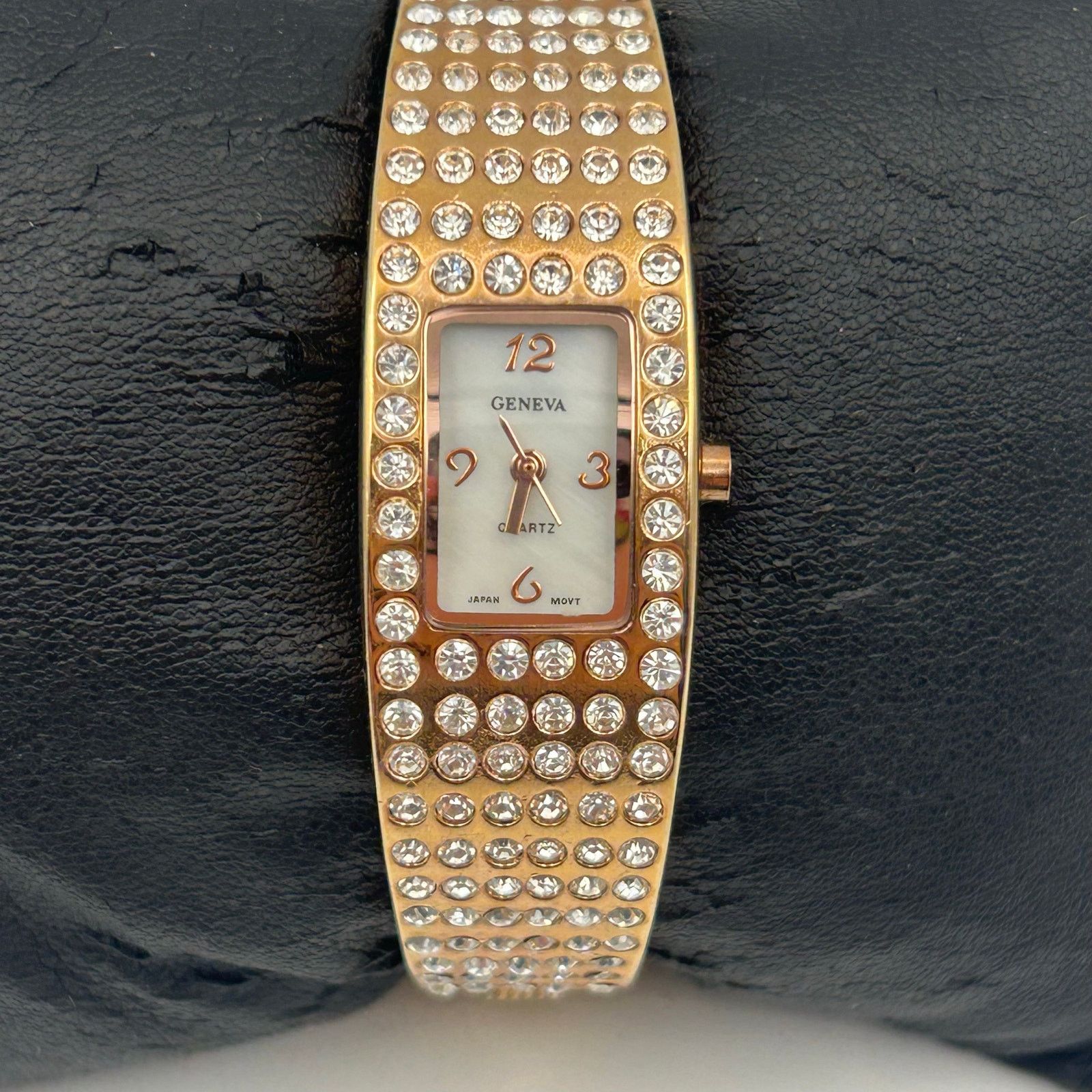 Geneva Geneva Rose Gold Crystal Embellishments Womens Bangle Watch Size ONE SIZE - 1 Thumbnail