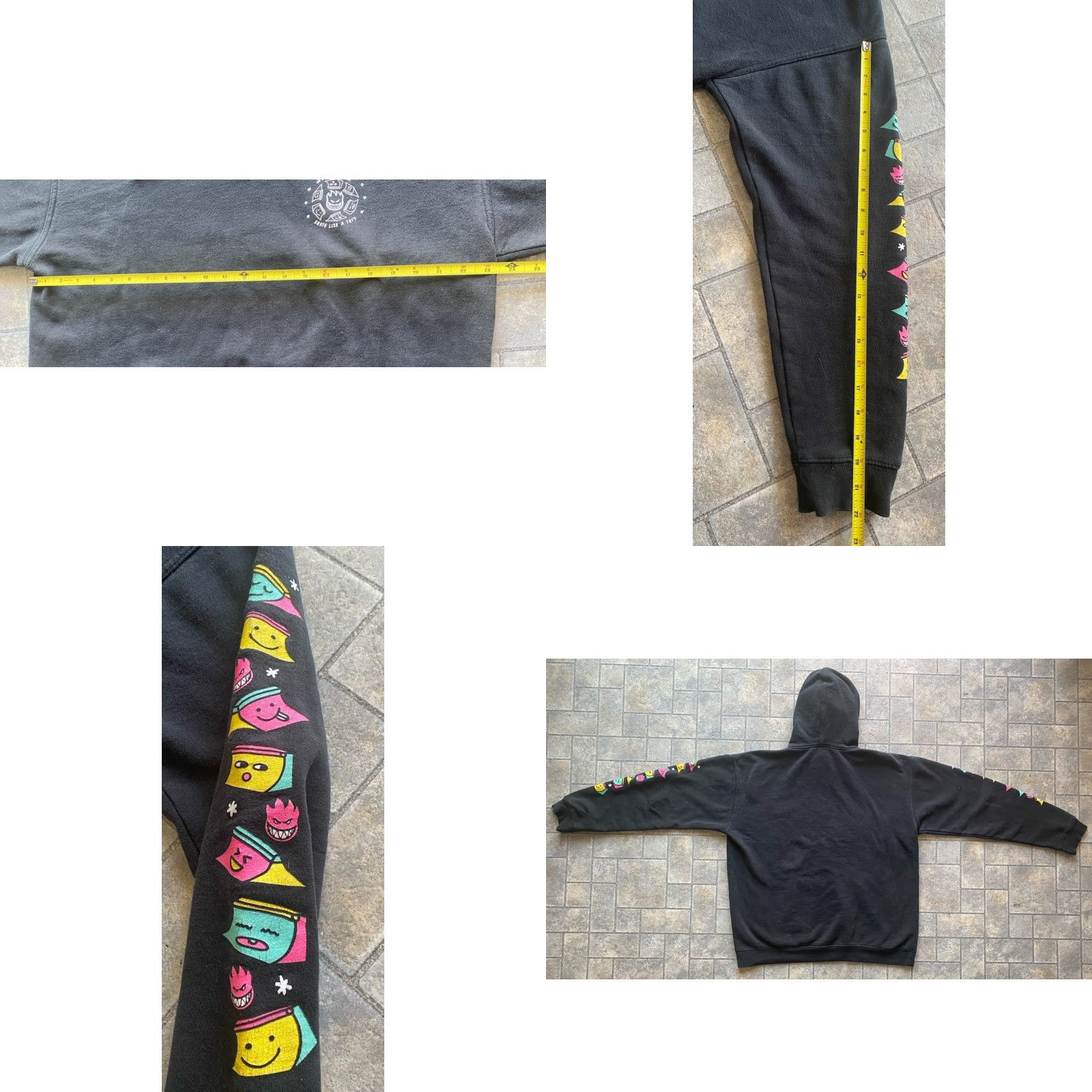 Spitfire Spitfire Hoodie Mens L Black Pullover Skater Girl Graphic Print Logo Hooded Pockets 90s Grunge Skateboarding Size US L / EU 52-54 / 3 - 9 Thumbnail