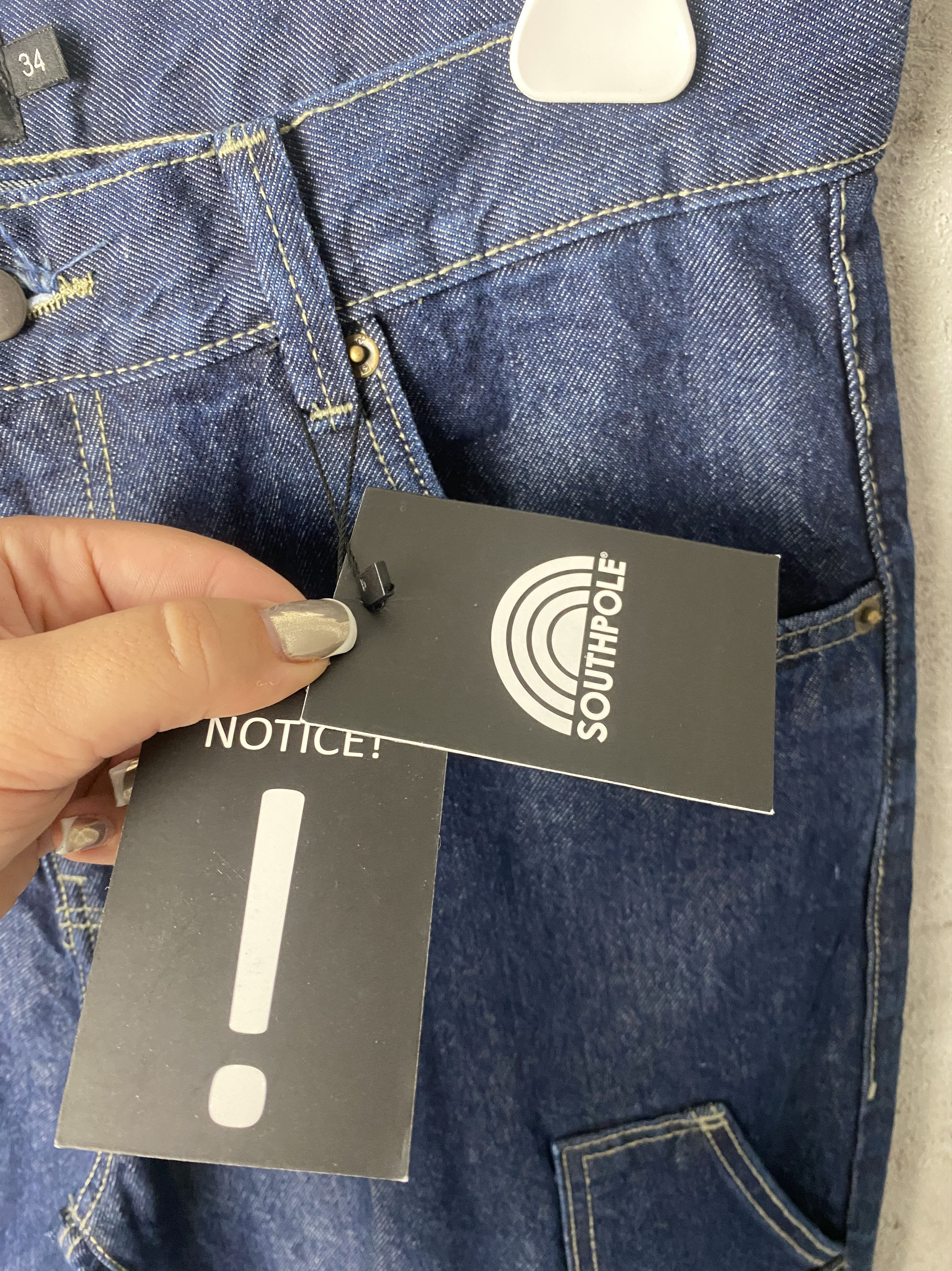 Southpole Southpole Script denim raw indigo denim jeans pants y2k 00s Size US 34 / EU 50 - 5 Thumbnail