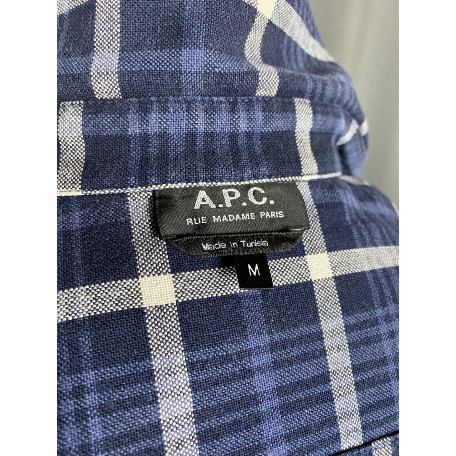 A.P.C. MINT! A.P.C. Men's Blue Checked Overshirt Jacket Size M Size US M / EU 48-50 / 2 - 9 Thumbnail