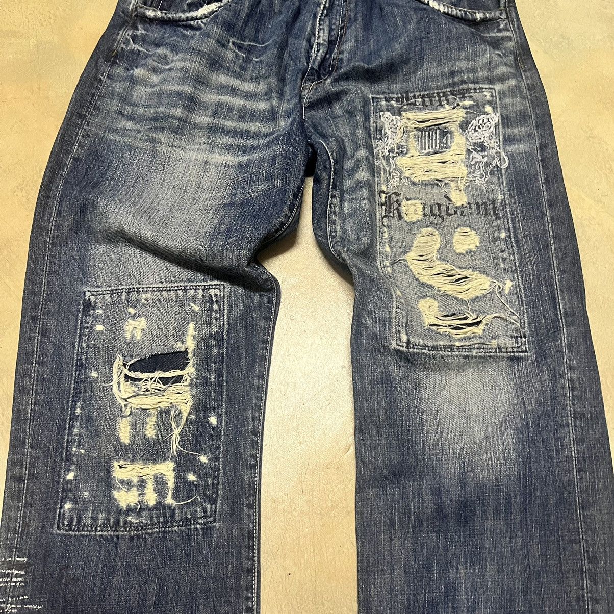 Global Work Global Work Distressed Denim Jeans Size US 31 - 4 Thumbnail