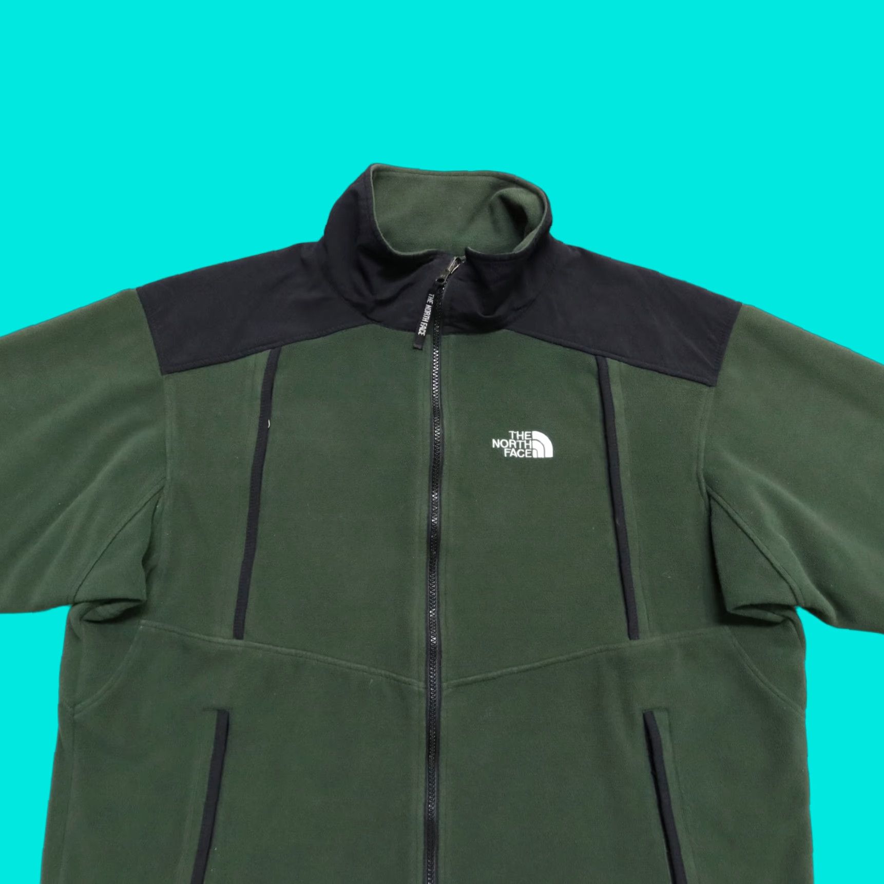 VINTAGE North Face Gore Windstopper Fleece Jacket XL Green Mens Jacket