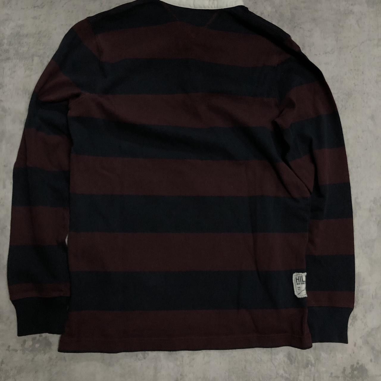 Tommy Hilfiger Tommy Hilfiger striped rugby shirt in black and burgundy Size US M / EU 48-50 / 2 - 5 Thumbnail