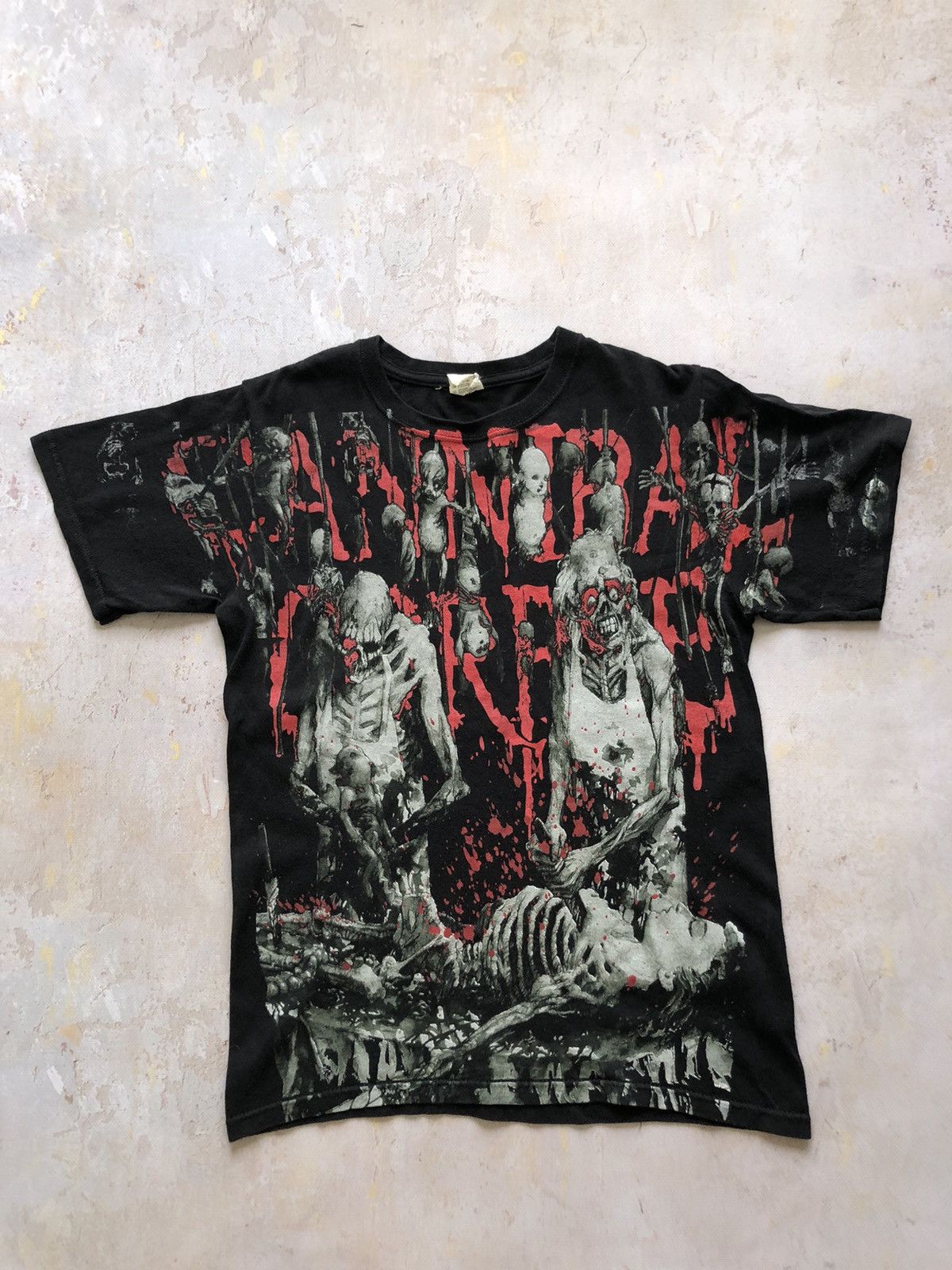 image of Band Tees x Rock Tees Vintage 00S Y2K Cannibal Corpse Tee Rock Tee Grunge in Black Ex (Size Small)