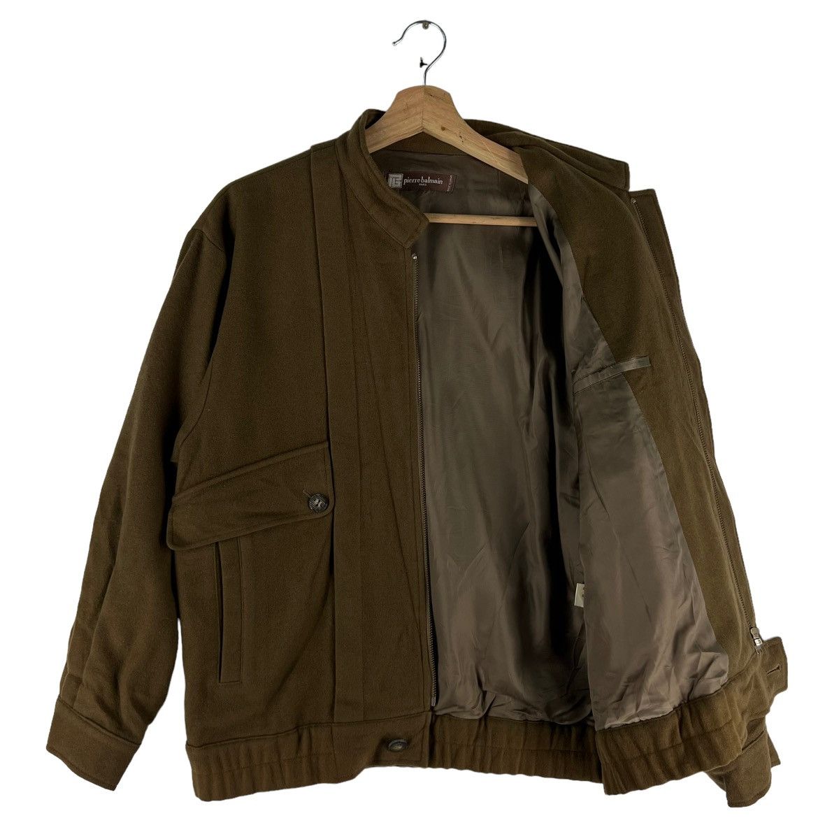 Japanese Brand 🔥VINTAGE WOOL BOMBER JACKET PIERRE BALMAIN PARIS Size US M / EU 48-50 / 2 - 9 Thumbnail