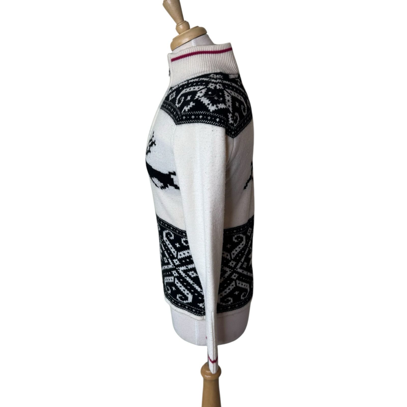 Other NEVE Ski Reindeer 100% Wool Full Zip Up Sweater Size Medium Size M / US 6-8 / IT 42-44 - 5 Thumbnail
