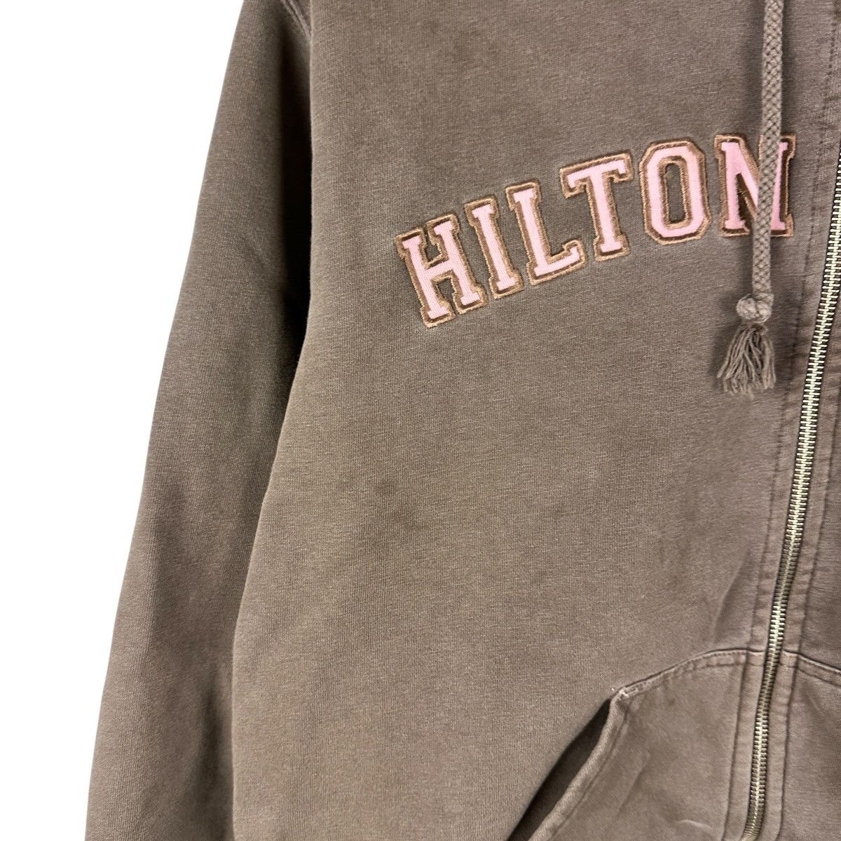 Vintage Vintage Y2K Hilton Head Brown Pink Full Zip Hoodie Size M / US 6-8 / IT 42-44 - 4 Thumbnail
