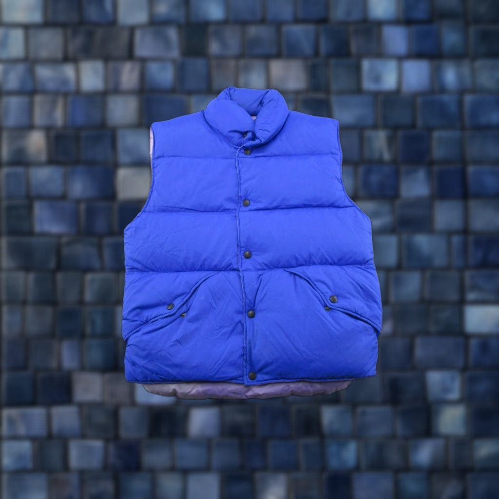 Vintage VINTAGE REI Vest Puffer Nylon Snap Up Blue Down Size US S / EU 44-46 / 1 - 1 Thumbnail
