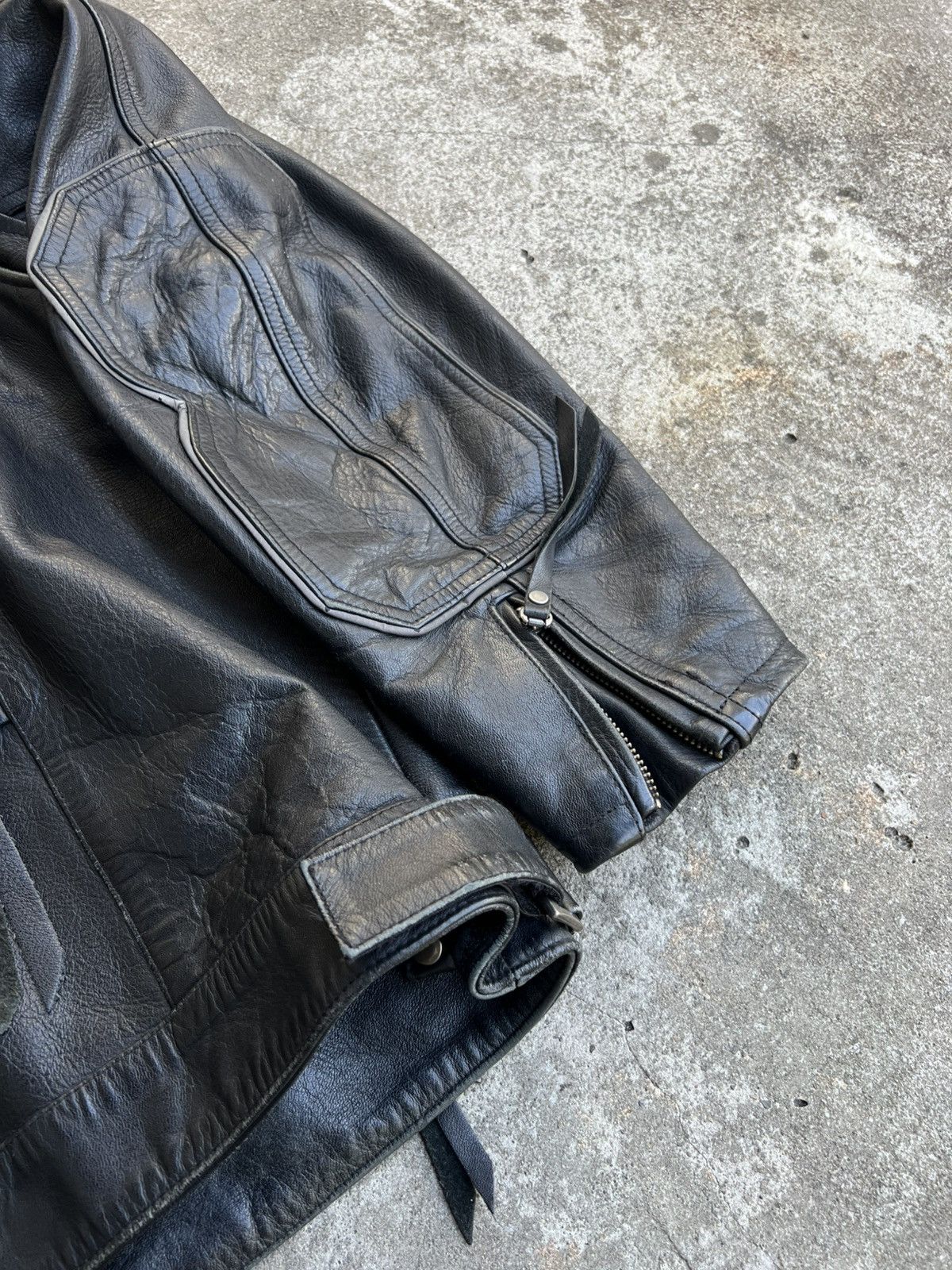 Harley Davidson × West Coast Choppers Crazy Vintage Harley Davidson Leather Jacket Big Logo Rare Size US L / EU 52-54 / 3 - 13 Thumbnail