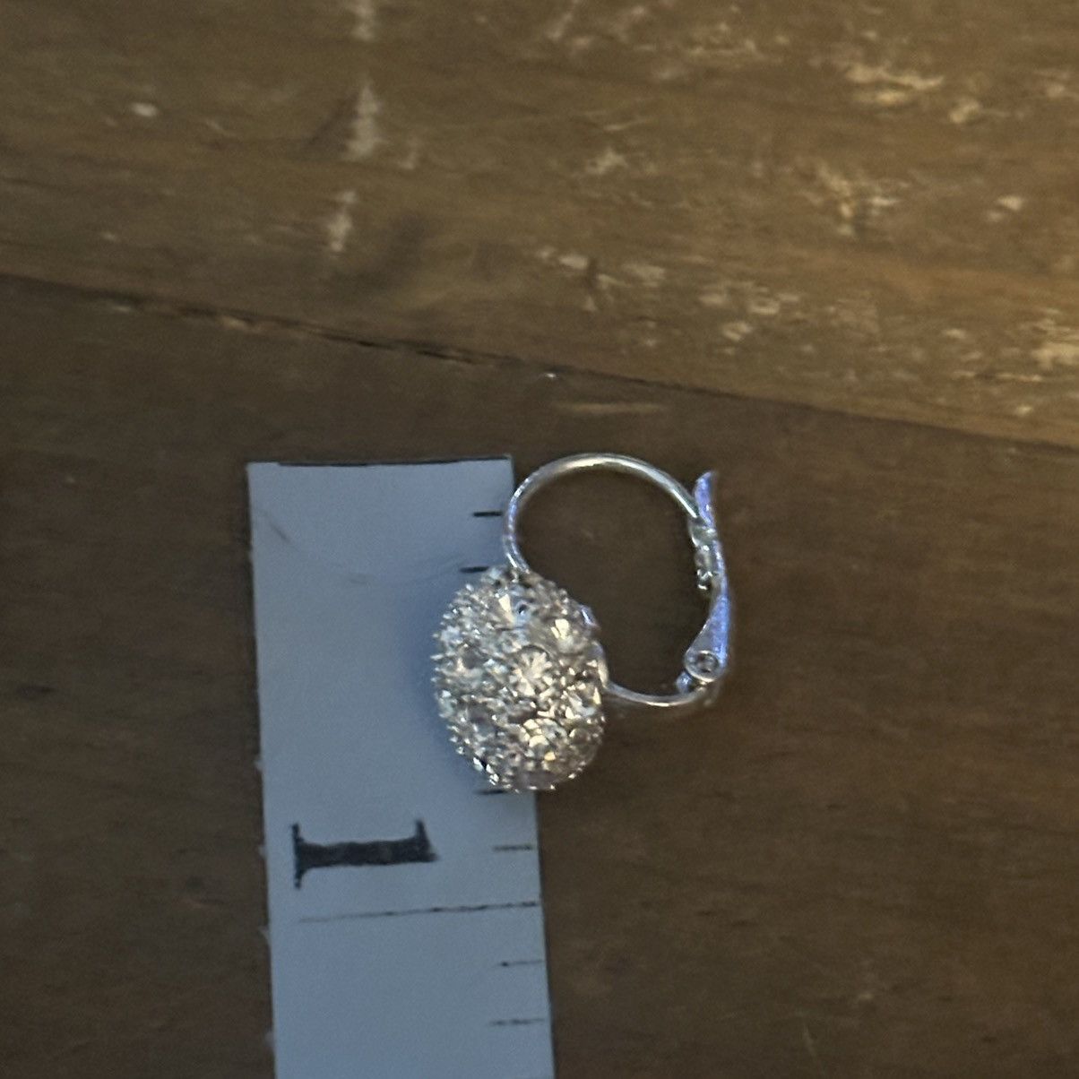 Other Silver tone paved crystal ball dangle earrings Size ONE SIZE - 4 Thumbnail
