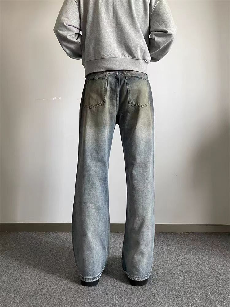 Japanese Brand × Jean Vintage Dirty Dye Micro Flare Wide Leg Jeans Size US 32 / EU 48 - 4 Thumbnail