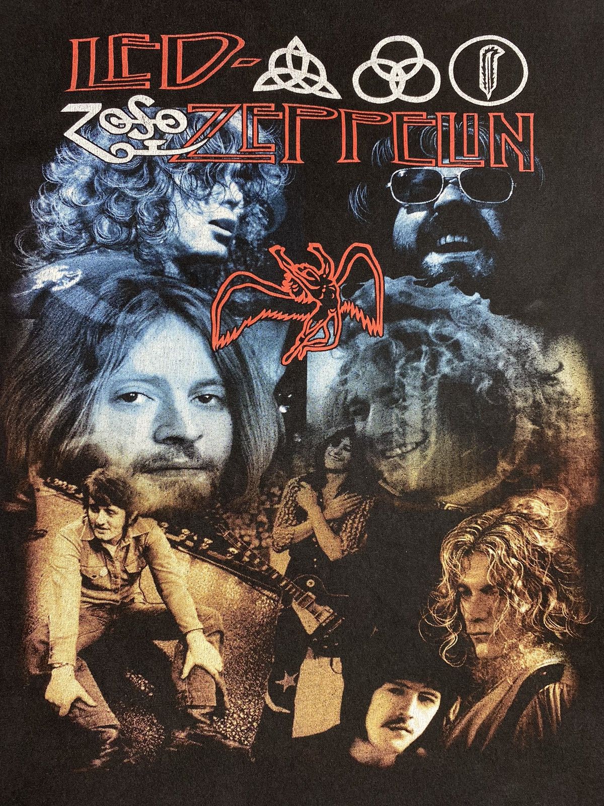 Led Zeppelin × Vintage Vintage 00s Led Zeppelin Double Print Logo T Shirt Size US M / EU 48-50 / 2 - 13 Thumbnail