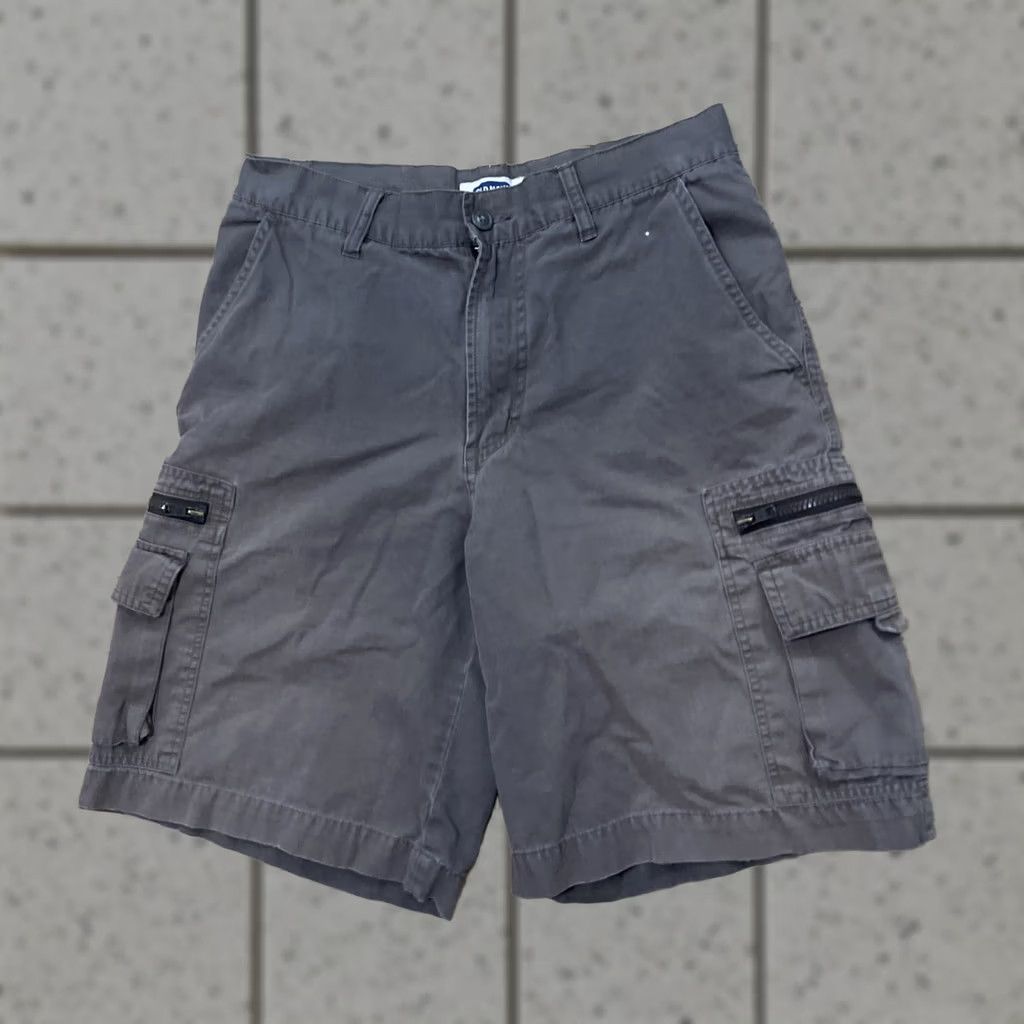 Old Navy VINTAGE Old Navy Cargo Shorts Men W 30 Gray Brown Zip Pockets 90s Y2K Bleach Fade Cargo Shorts Mens 30x9 Size US 30 / EU 46 - 1 Thumbnail