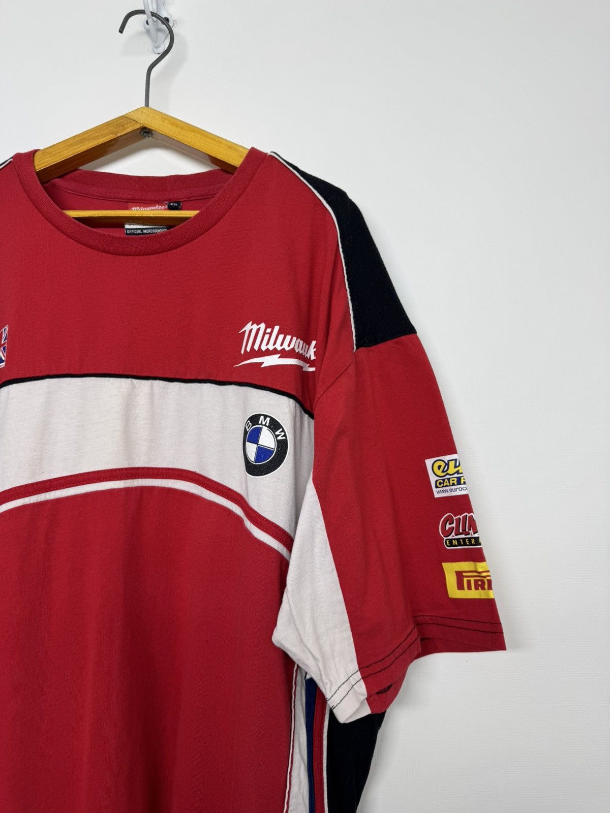 BMW Vintage Bmw Milwaukee Racing Motosport Clinton T-shirt Size US XXL / EU 58 / 5 - 7 Thumbnail