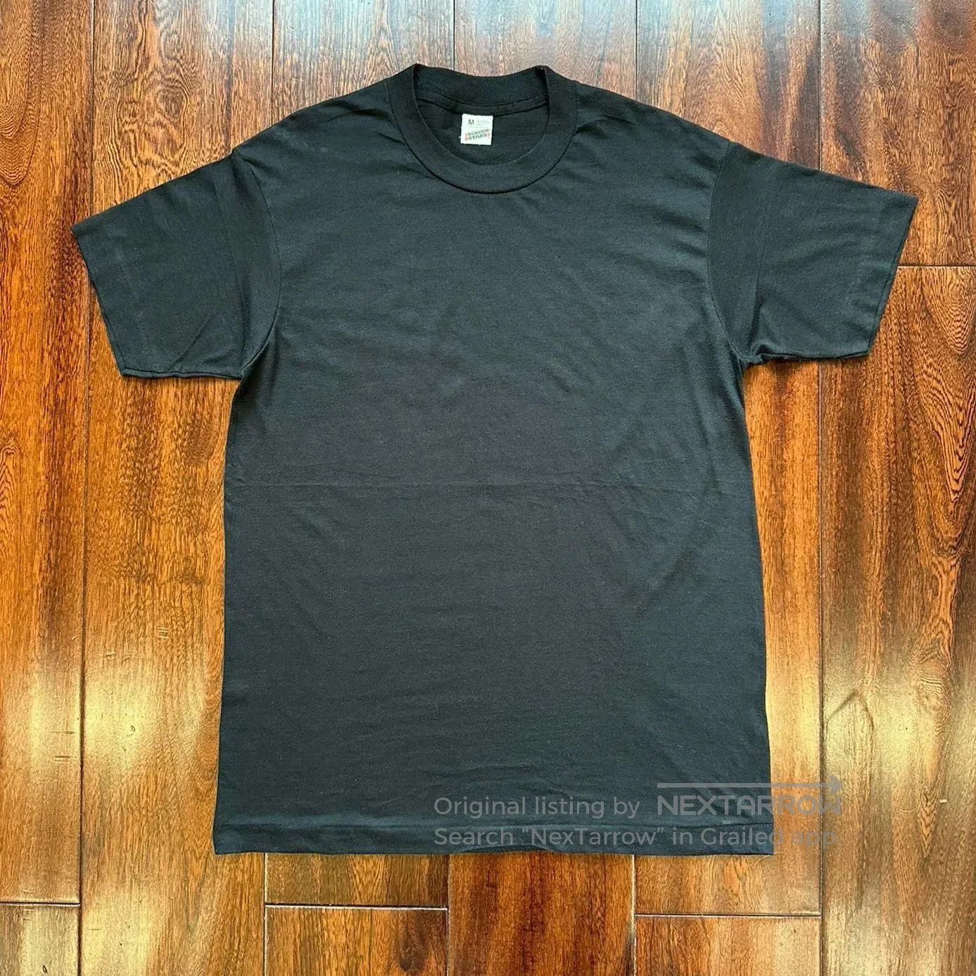 Vintage Vintage 80s Black Faded Blank Tee. Size US M / EU 48-50 / 2 - 1 Thumbnail