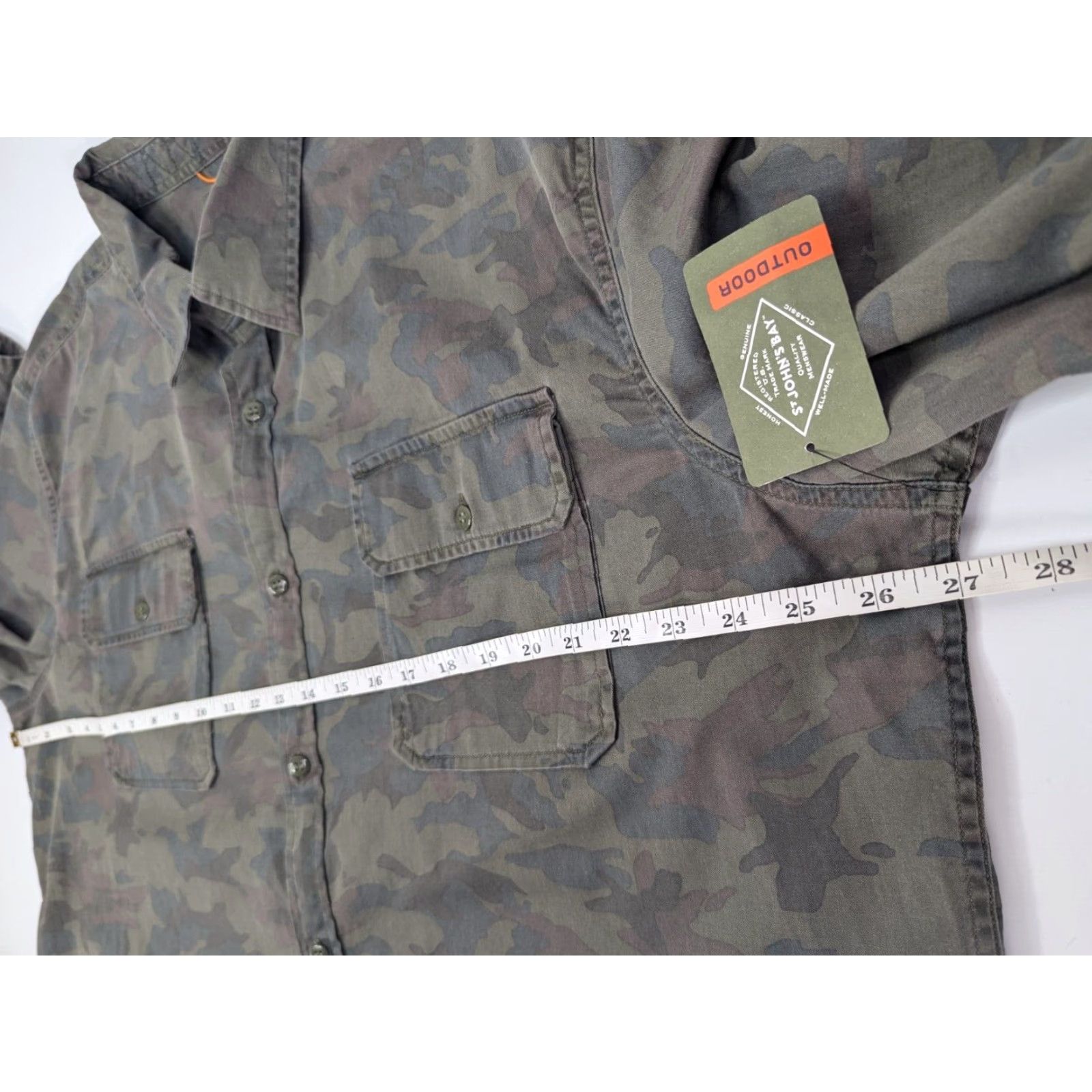 Vintage St. John's Bay Outdoor Camouflage Green Long Sleeve Button-Up Shirt 2XL Pockets Men Size US XXL / EU 58 / 5 - 7 Thumbnail