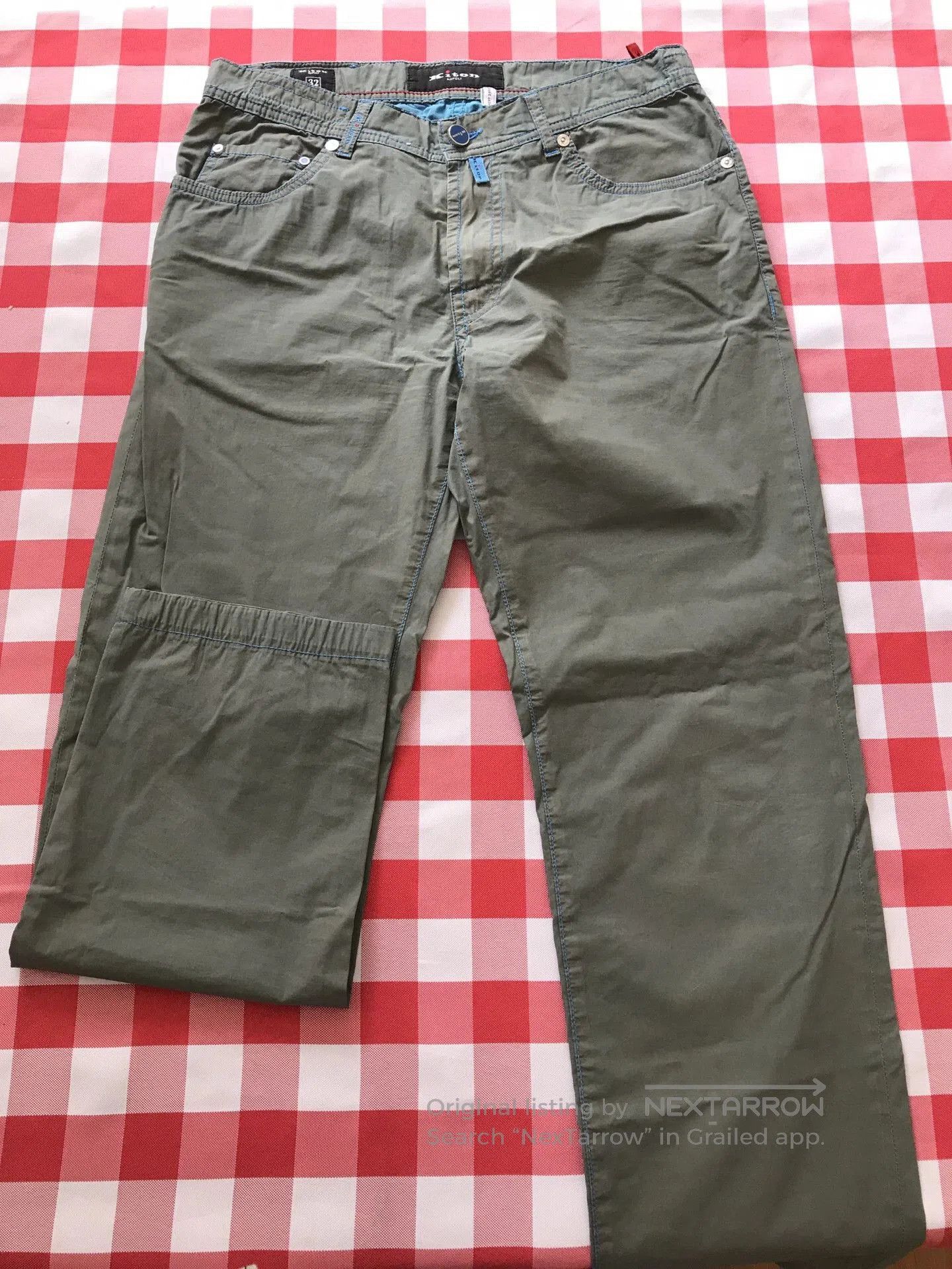 Kiton Kiton Casual Pants in Light Green Color. Size US 32 / EU 48 - 1 Thumbnail