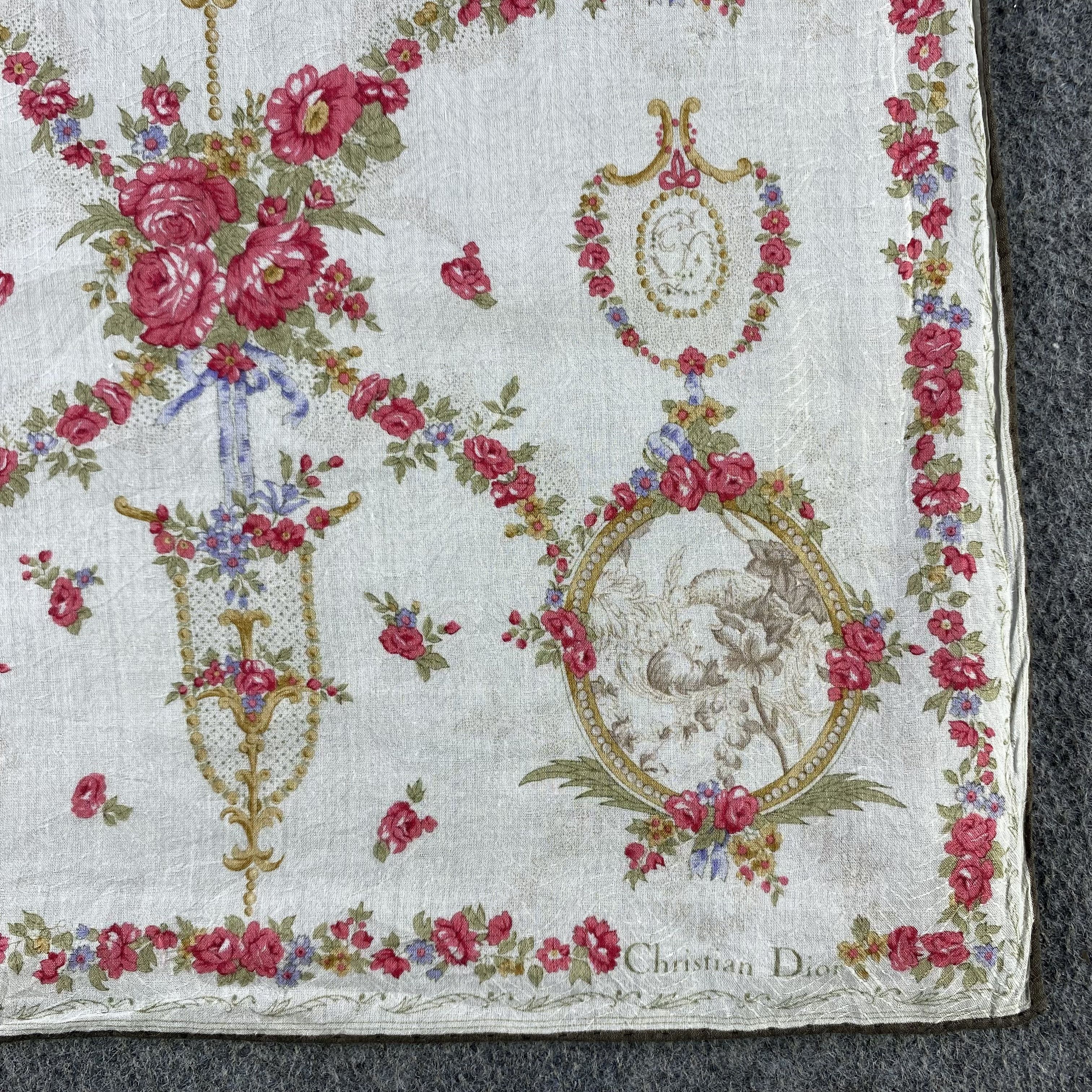 Vintage Christian Dior Handkerchief/Neckerchief/Bandana HC749 Size ONE SIZE - 3 Thumbnail